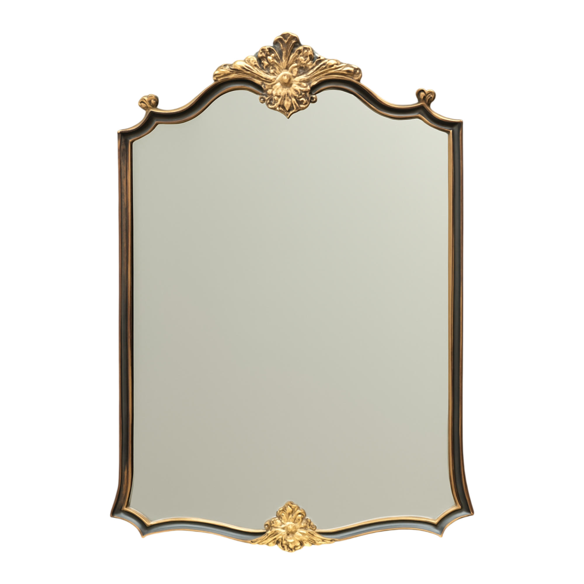 Vintage Ornate Carved Wood Mirror — additional photo 1