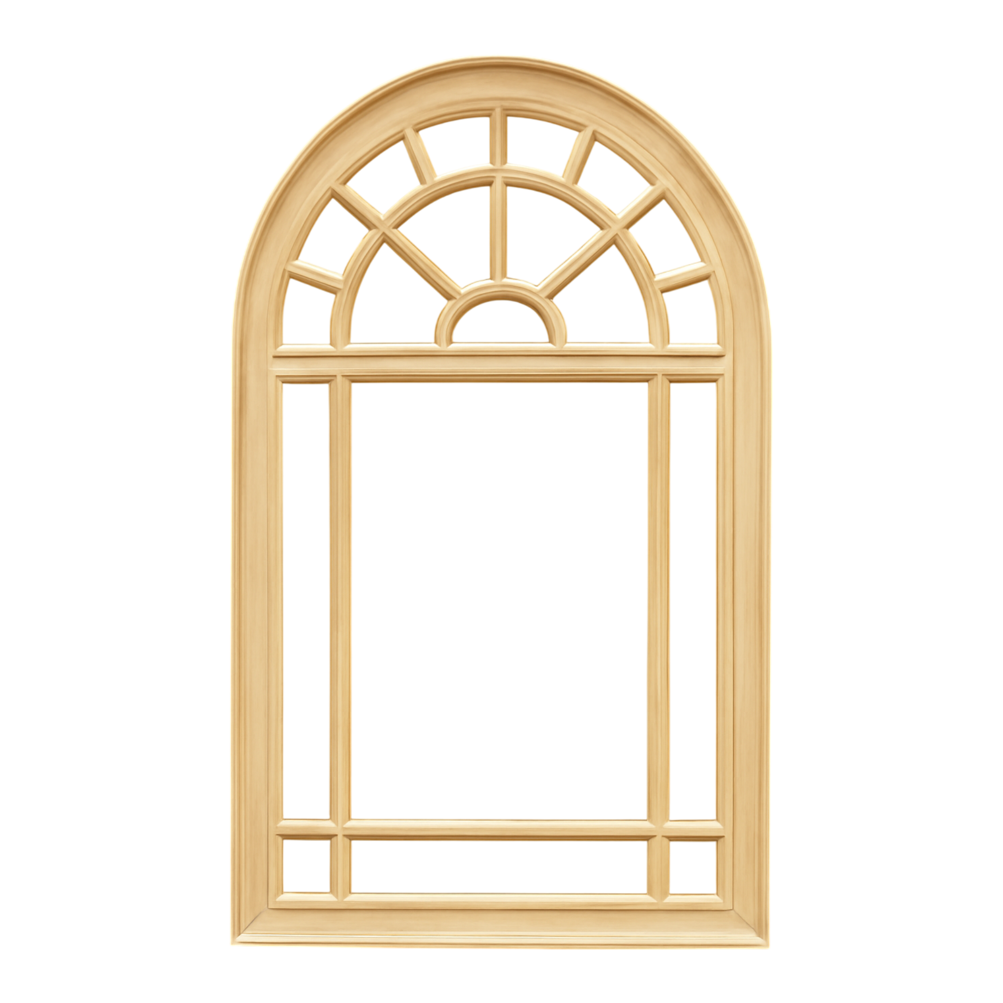 Vintage Arched Wood and Mirrored Glass Mirror — additional photo 1