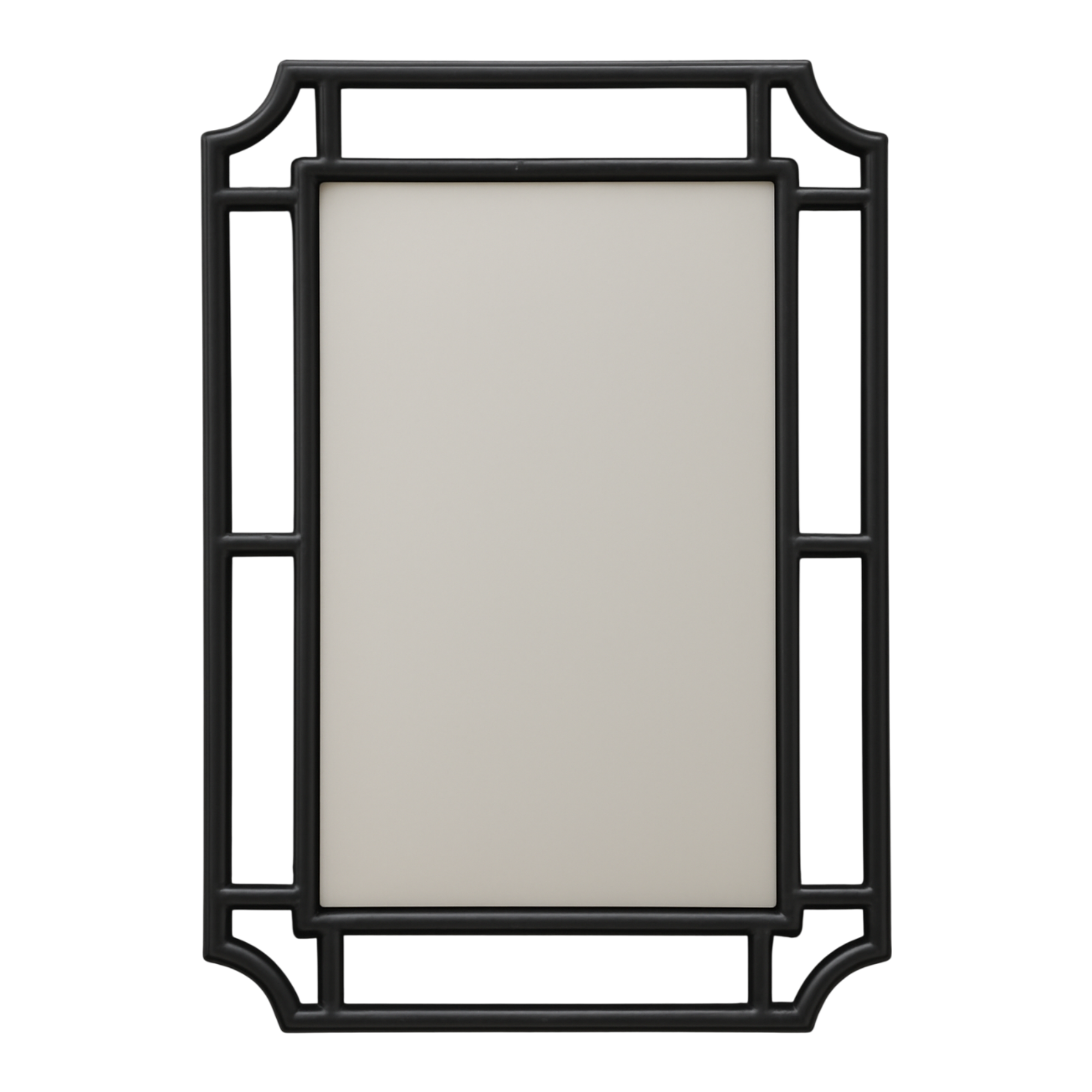 Vintage Serena And Lily Black Rattan Decorative Wall Mirror — additional photo 1