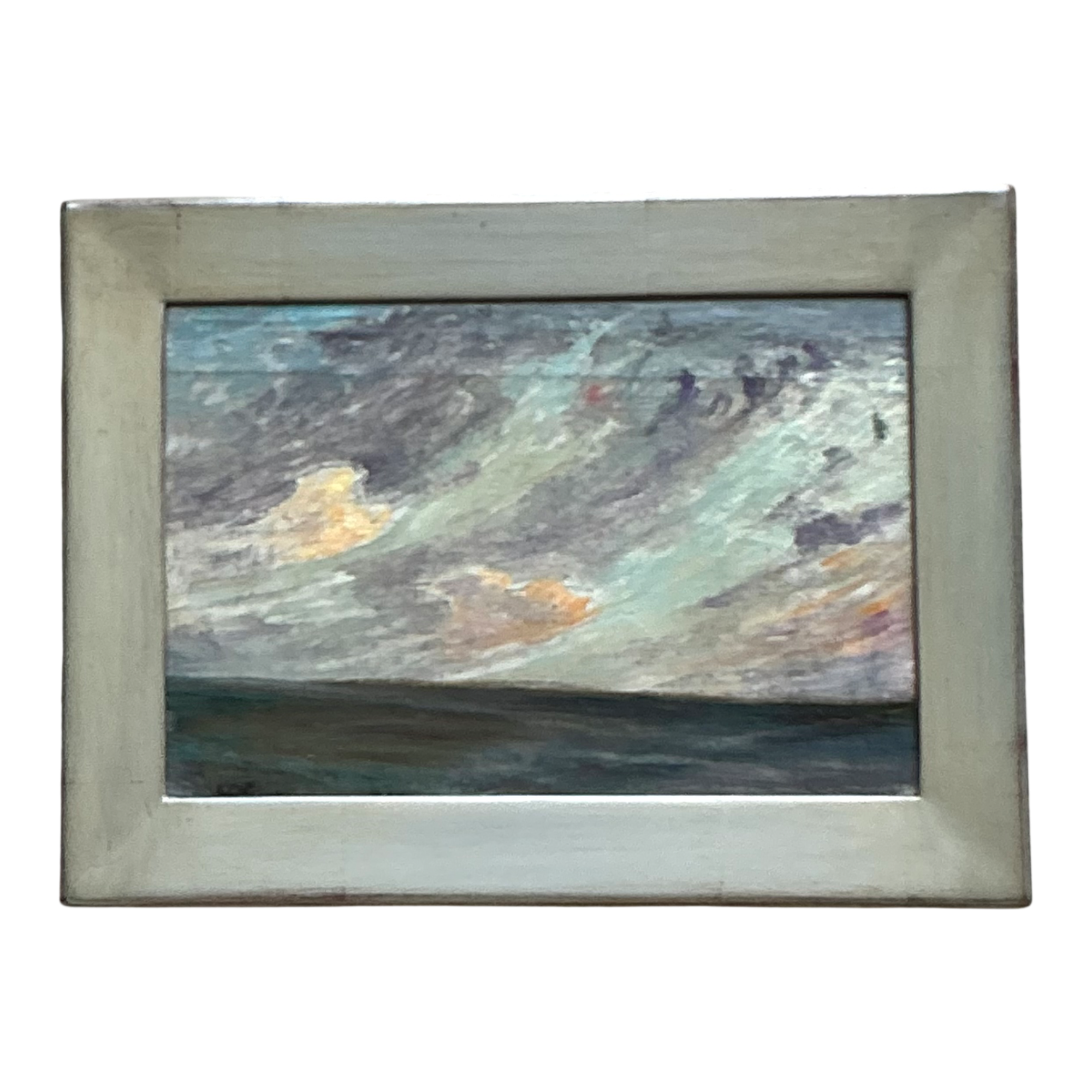 Vintage Framed Seascape Oil Painting