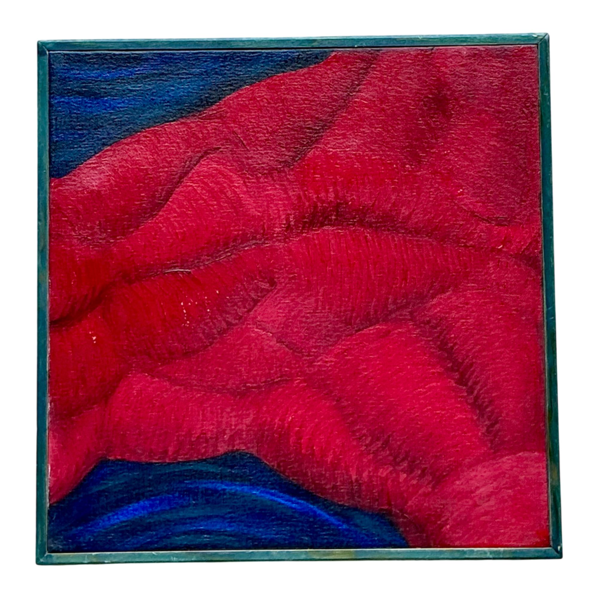 Vintage Framed Abstract Canvas Painting — additional photo 1