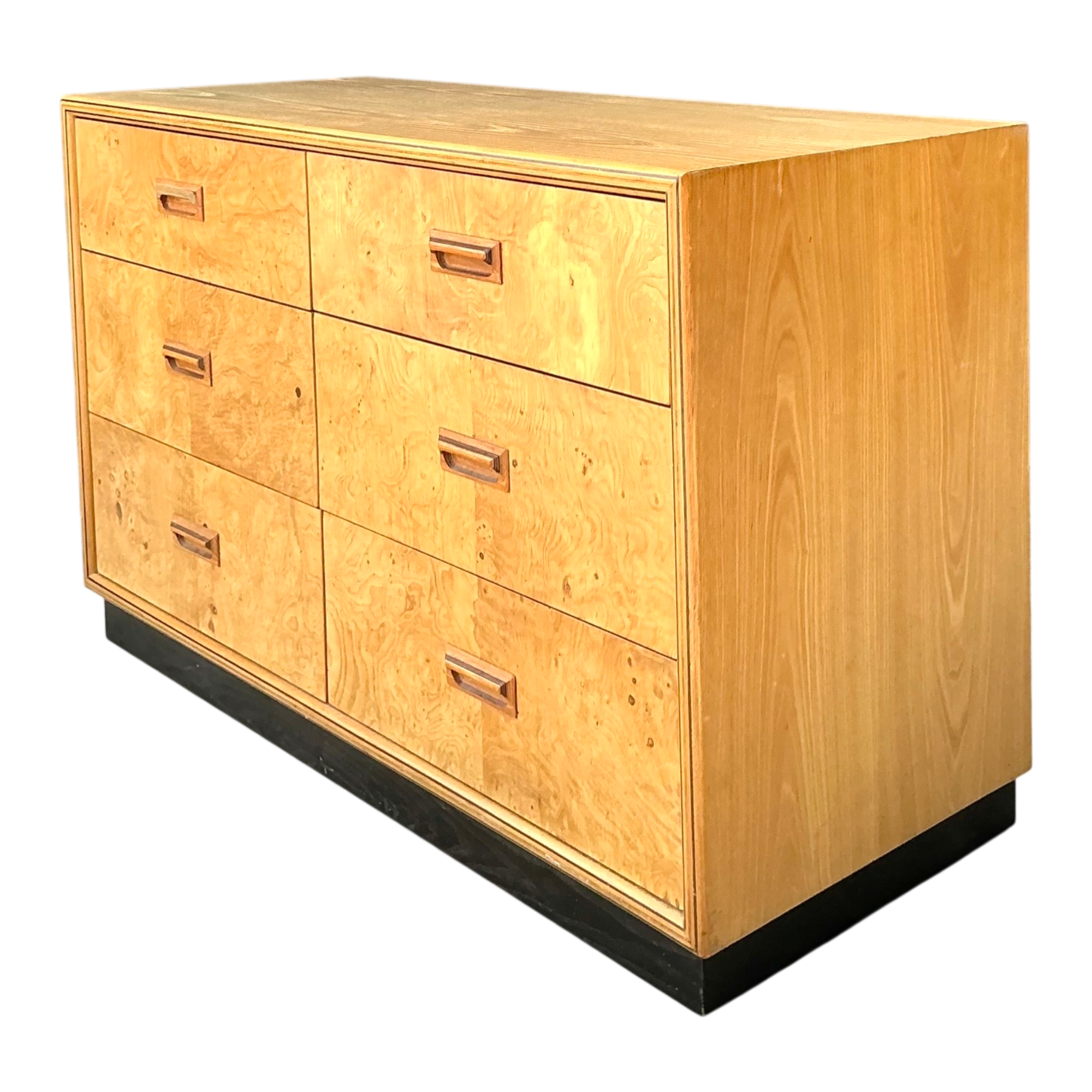Vintage Henredon “Scene Two” Burl Wood Six-Drawer Dresser