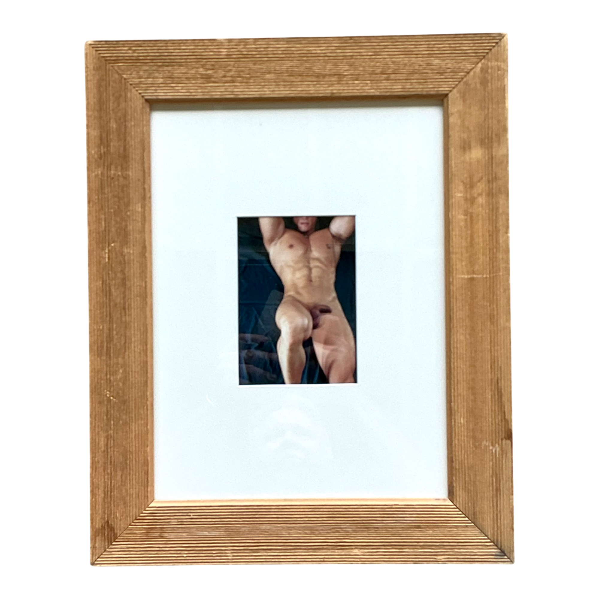 Vintage Framed Figurative Male Nude Photograph