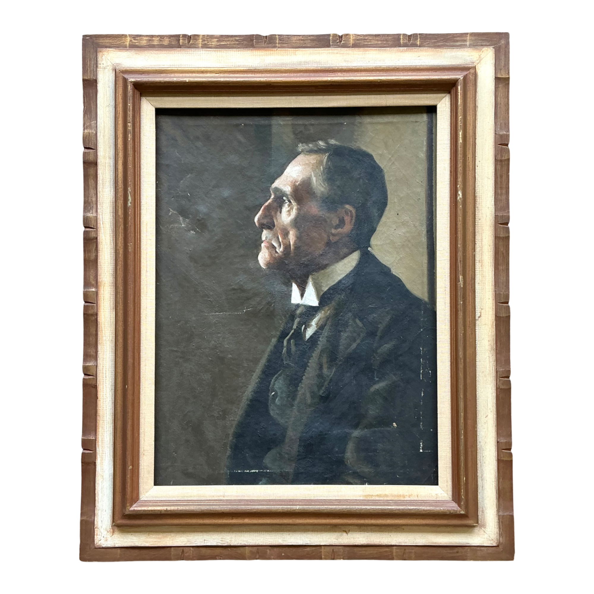 Vintage Male Portrait Oil Painting — additional photo 1
