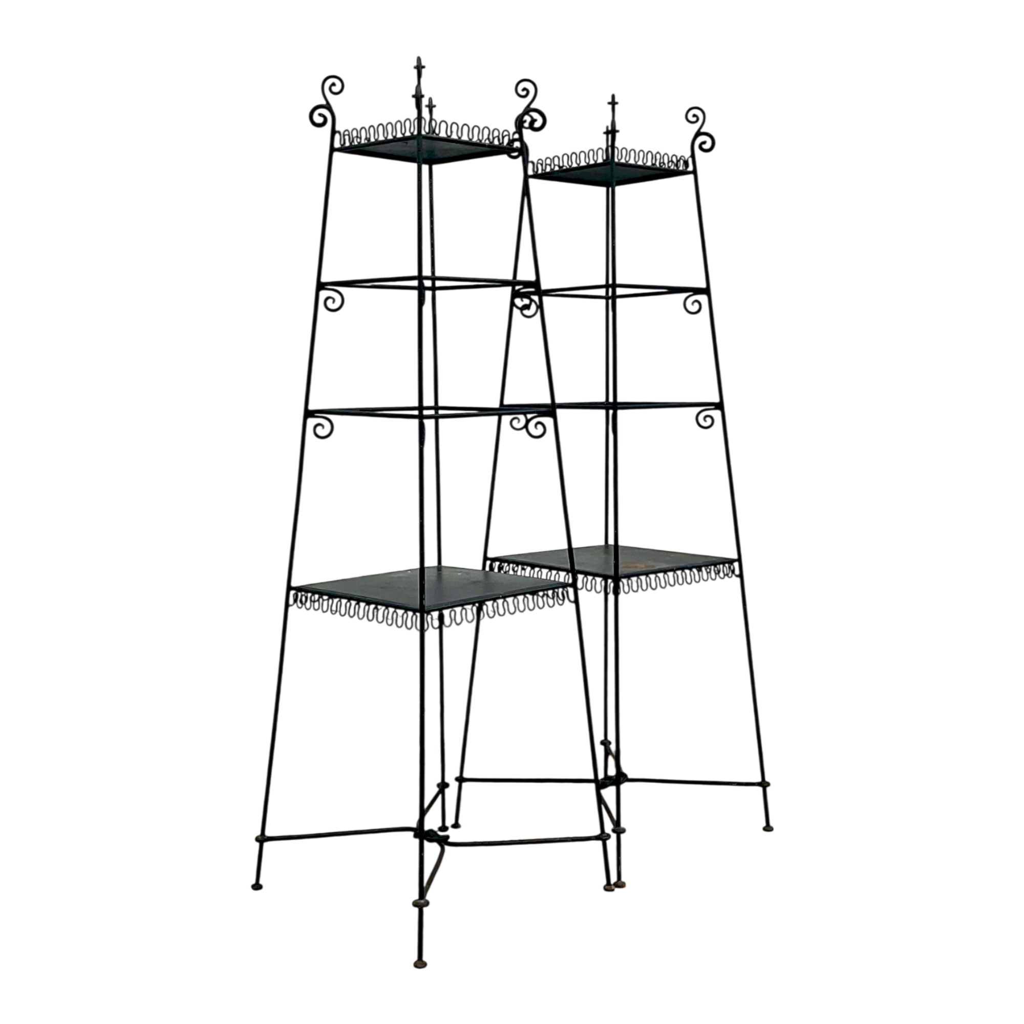 Vintage Scrollwork Metal Etagere - A Pair — additional photo 1