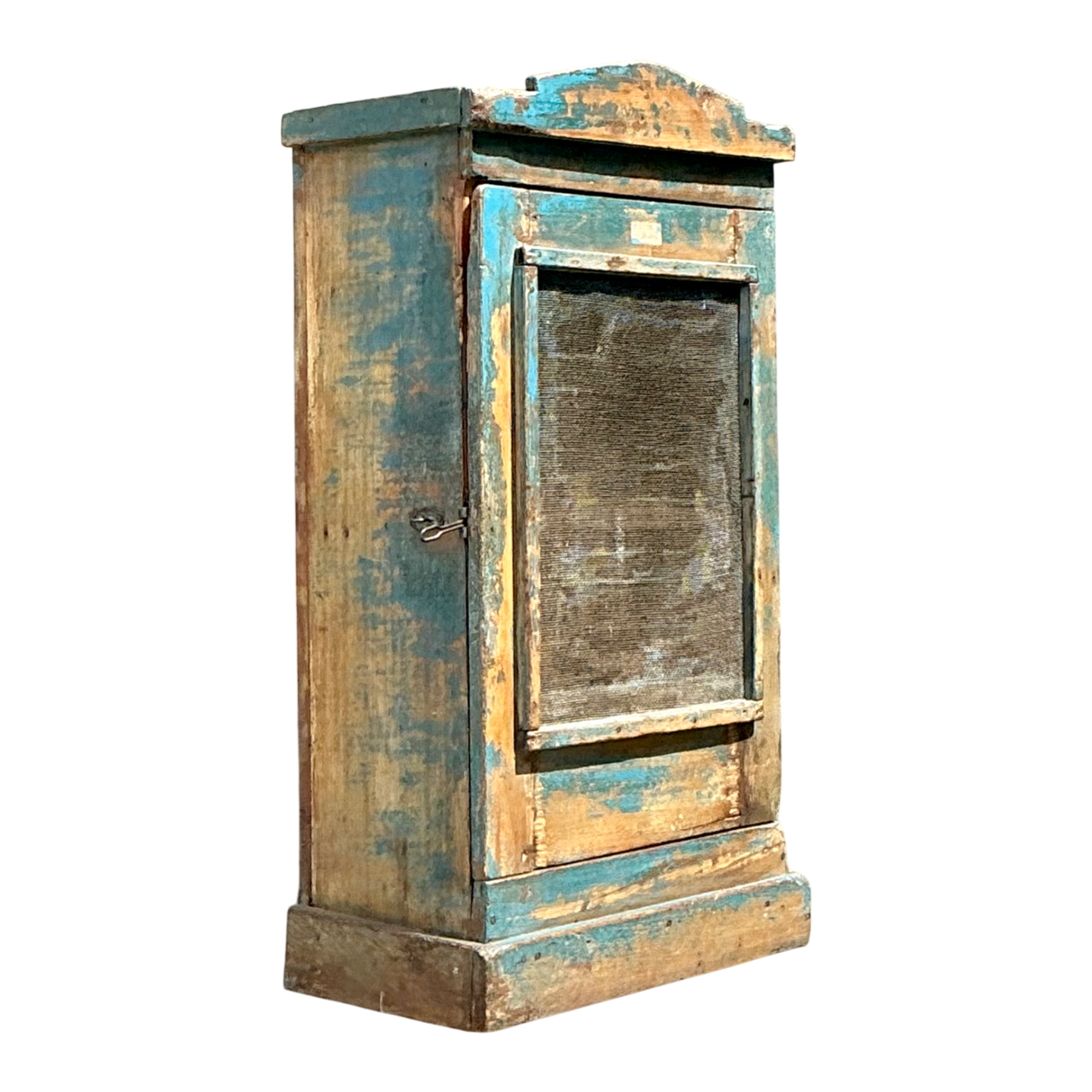 Vintage Rustic Painted Wood Cabinet — additional photo 1