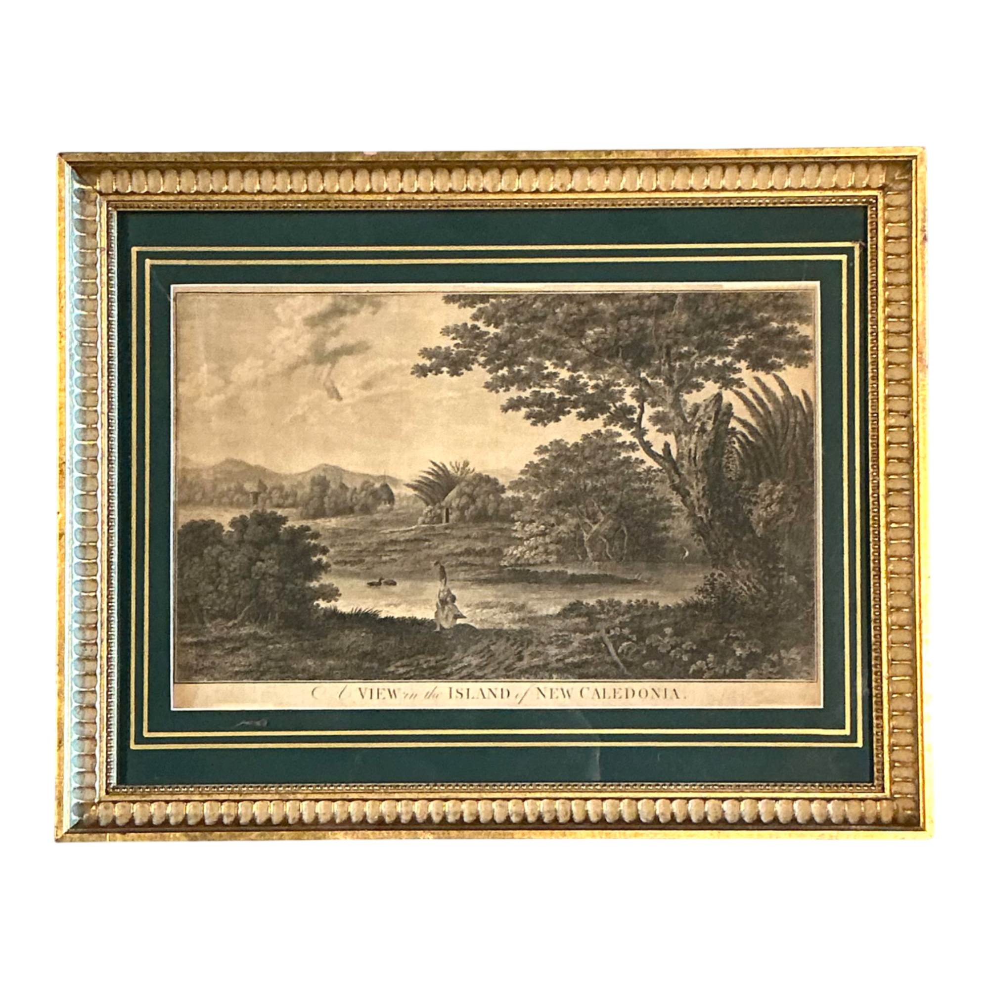 Vintage Framed New Caledonia Island Print