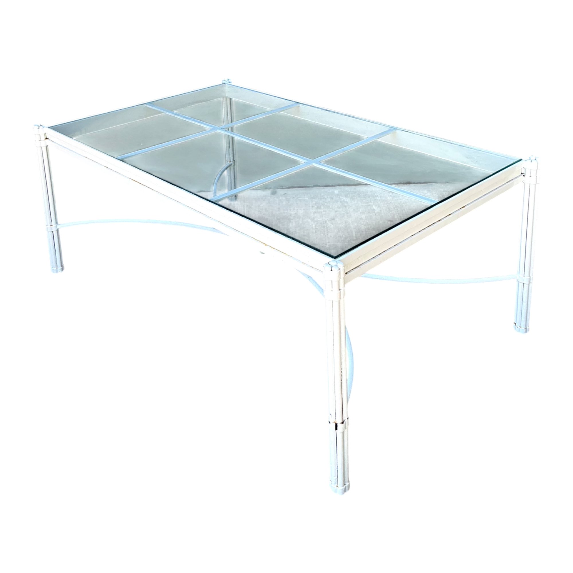 Vintage Metal and Glass Coffee Table — additional photo 1