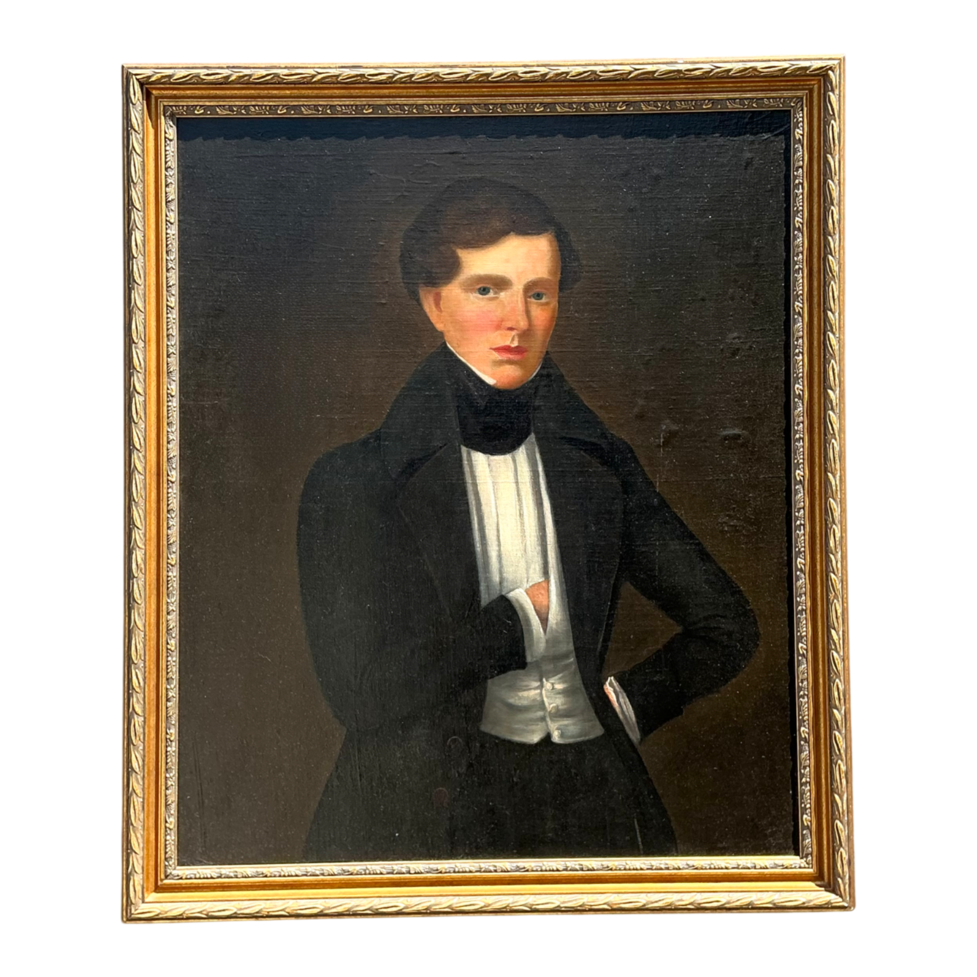 Vintage Framed Classical Gentleman Portrait