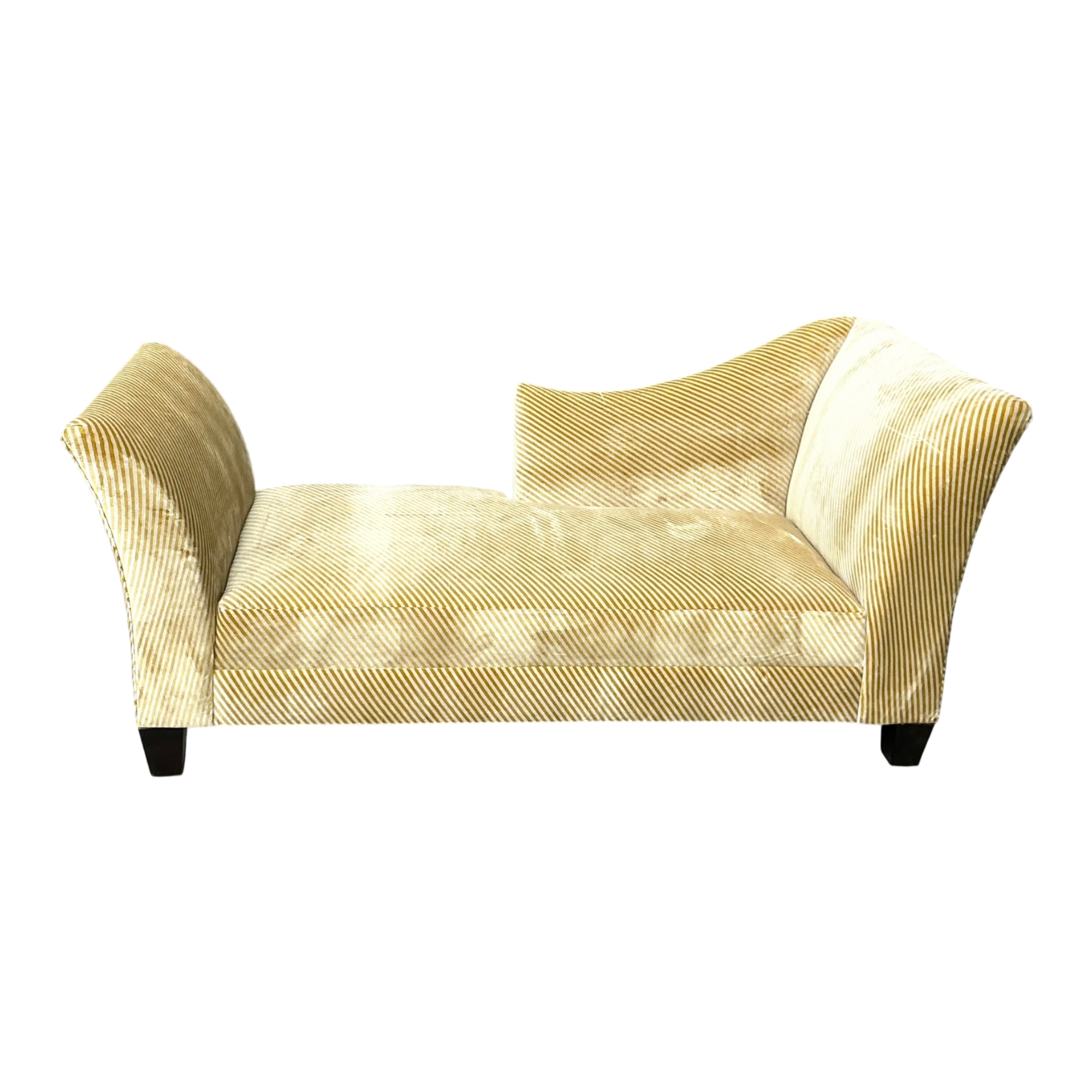 Vintage Striped Kelly Wearstler Velvet Chaise Lounge