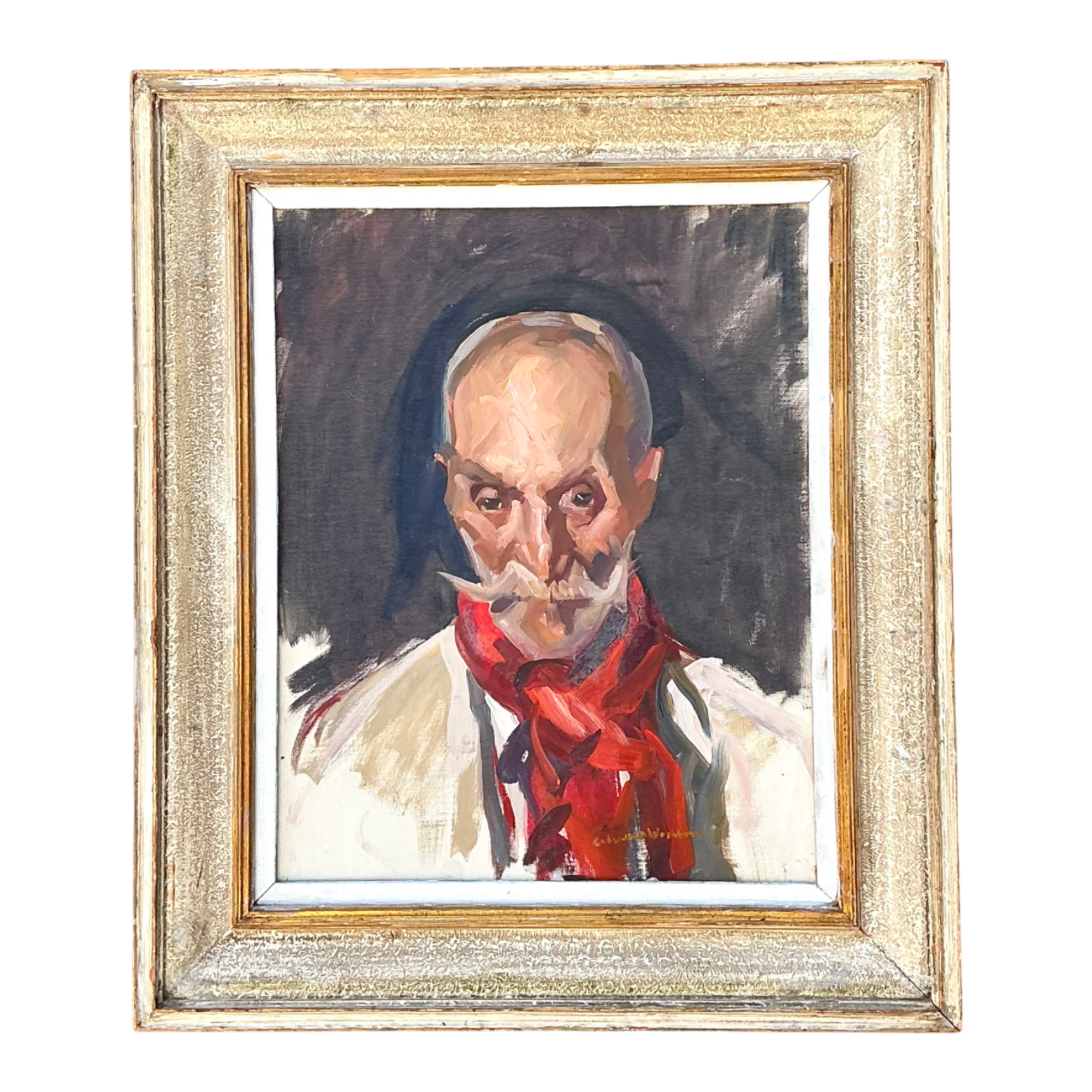 Vintage Framed Oil Portrait of Gentleman — additional photo 1