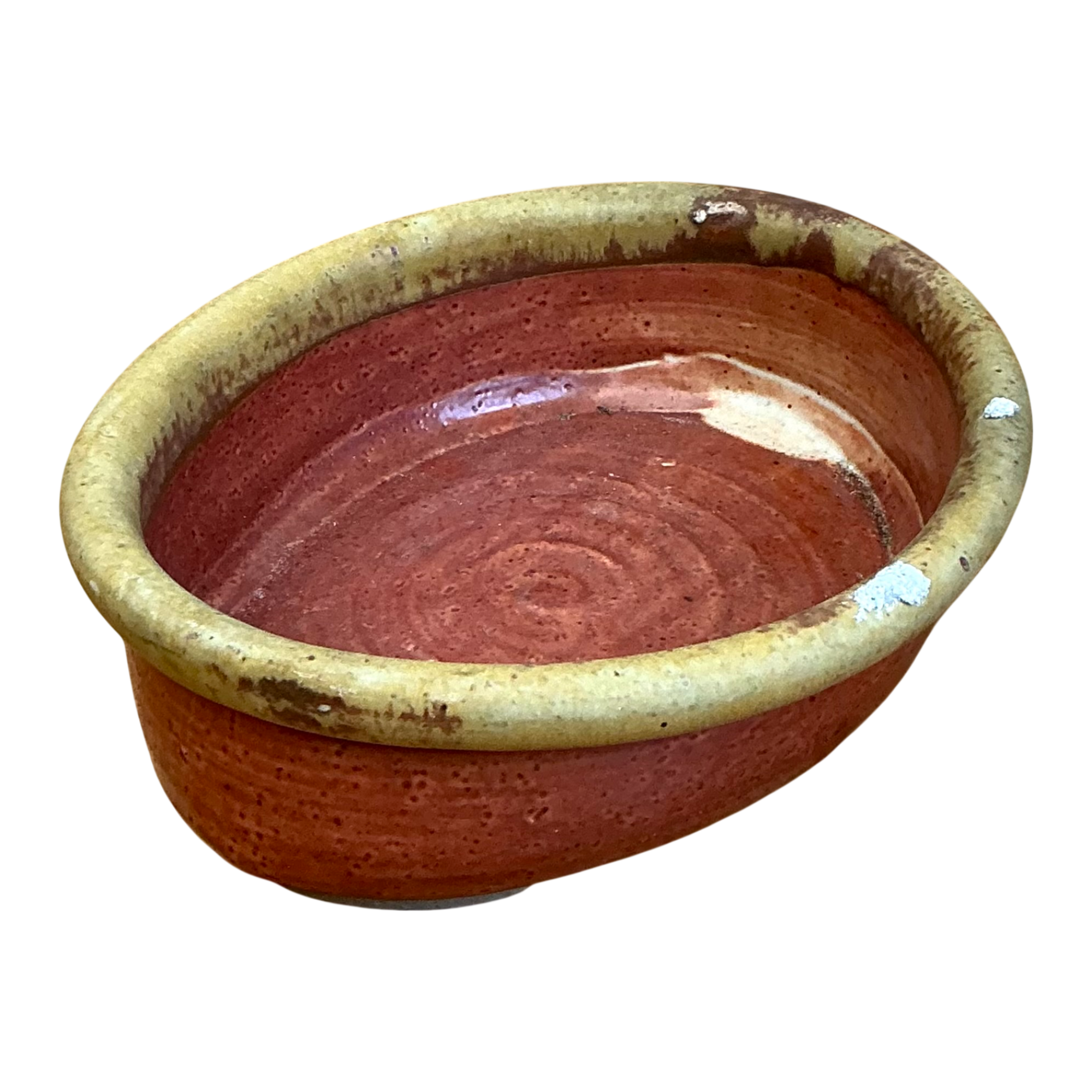Vintage Oval Ceramic Pottery Bowl — additional photo 1