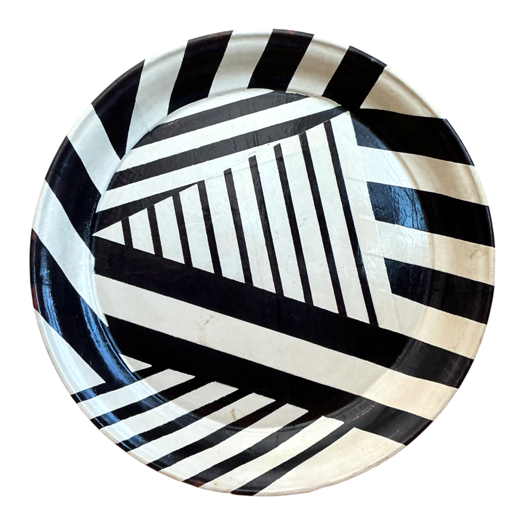 Vintage Geometric Lacquer Decorative Tray — additional photo 1