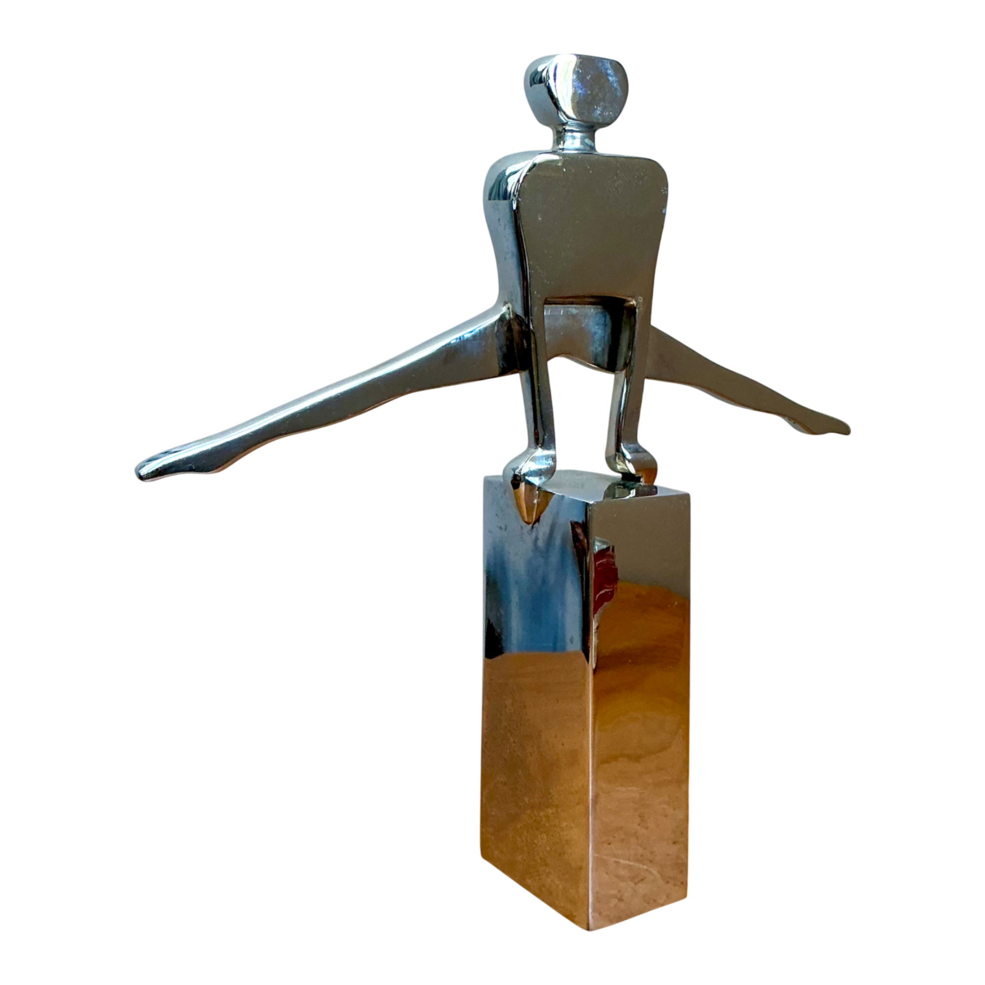 Vintage Chrome Figurative Sculpture — additional photo 1