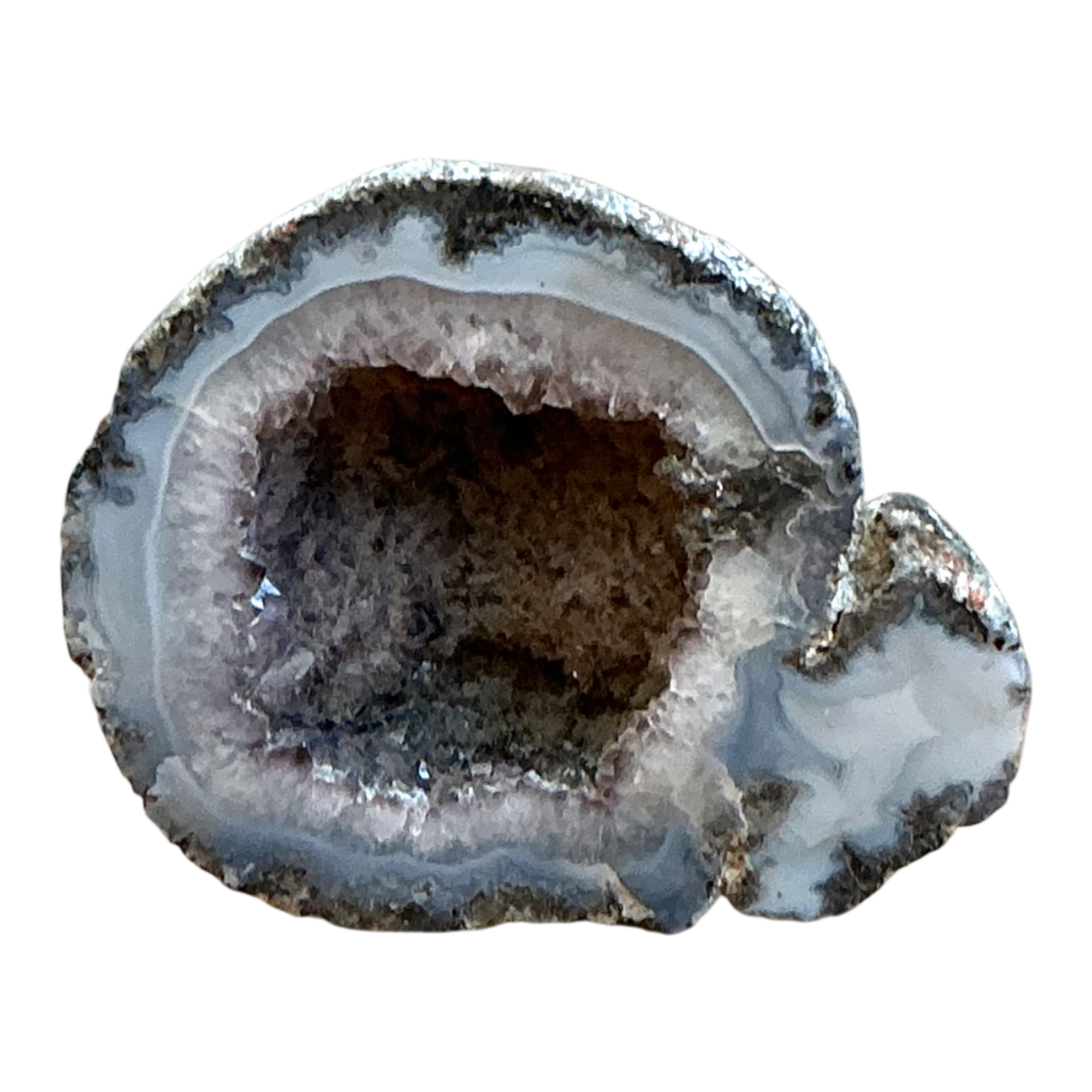 Vintage Natural Blue Quartz Geode