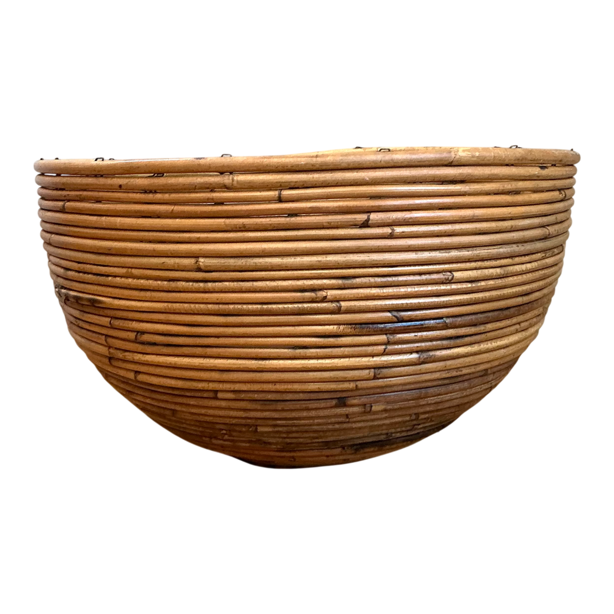 Vintage Natural Pencil Reed Decorative Bowl — additional photo 1