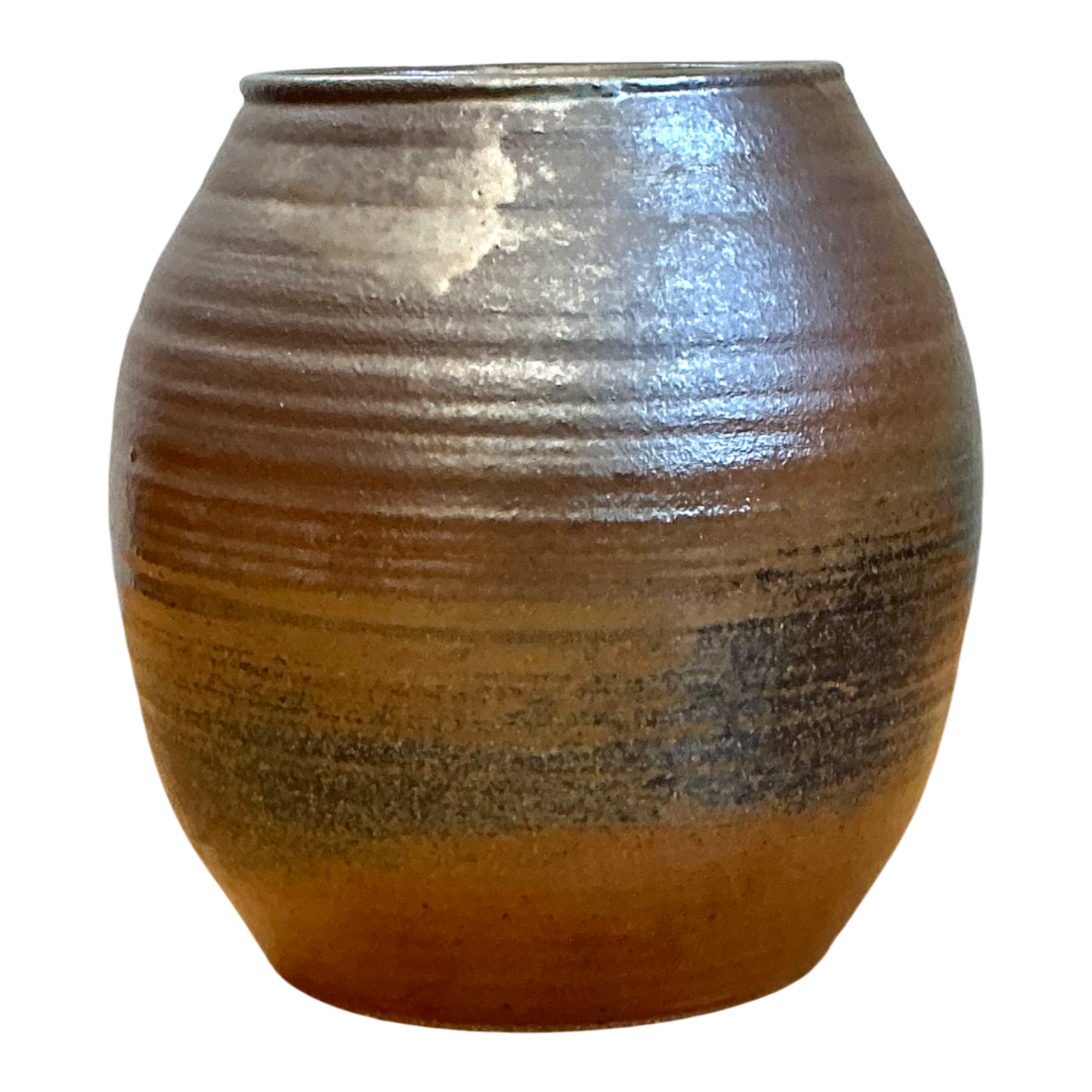 Vintage Brown Glazed Ceramic Vase — additional photo 1