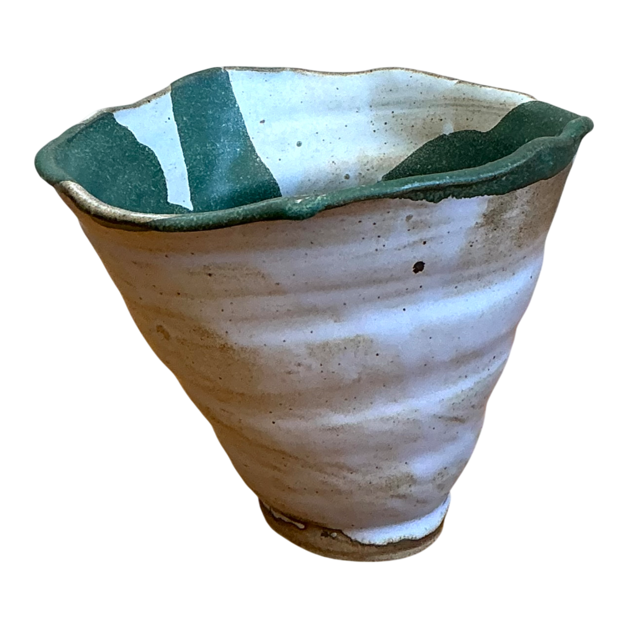 Vintage Abstract Stoneware Decorative Bowl — additional photo 1