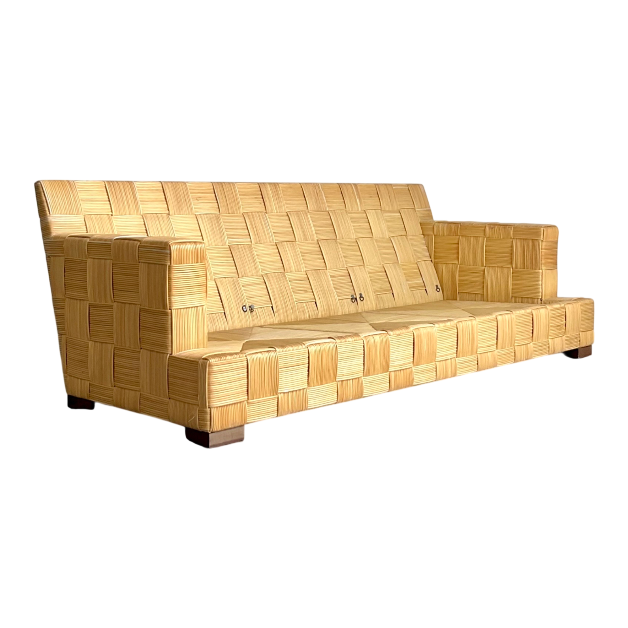 Vintage Donghia “Block Island” Woven Rattan Sofa