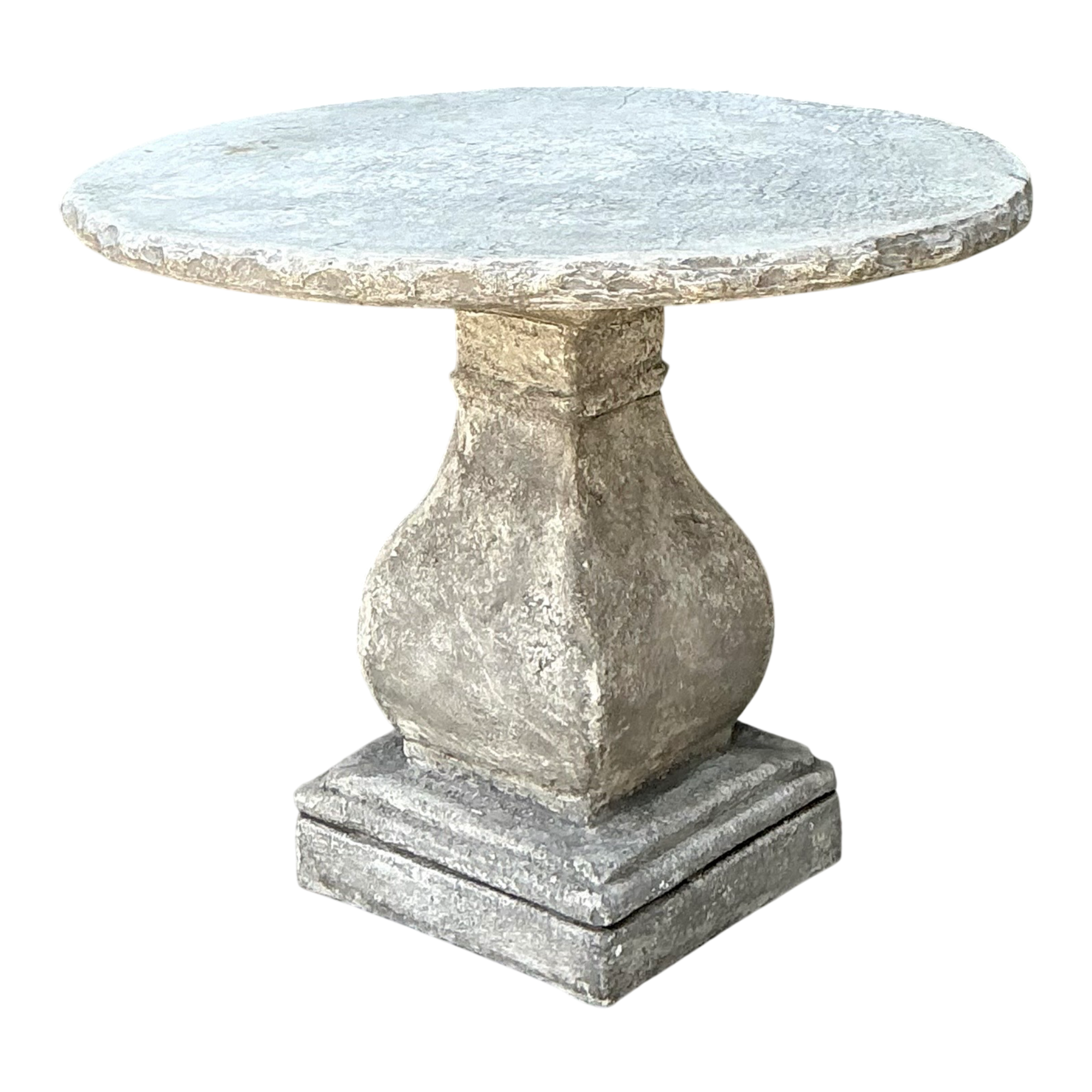 Vintage Cement Pedestal Table