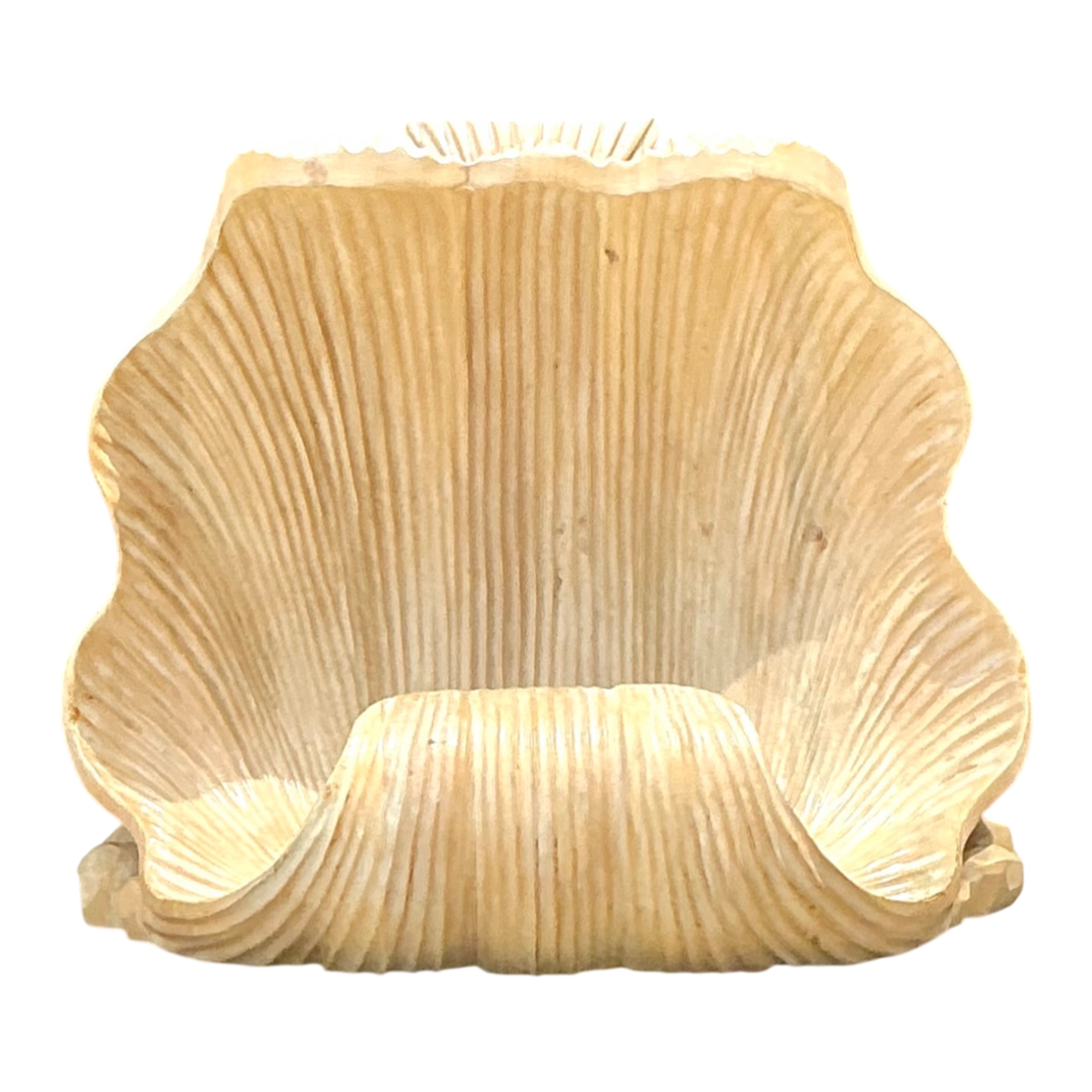 Vintage Natural Shell Carved Console Pedestal
