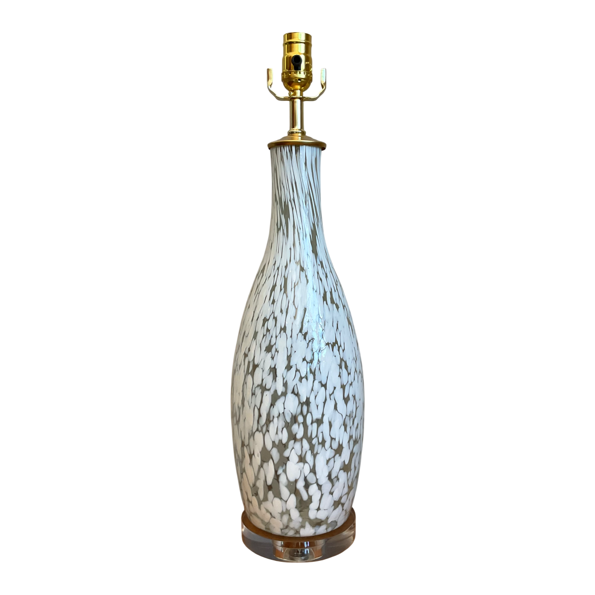 Vintage Speckled Glass Table Lamp