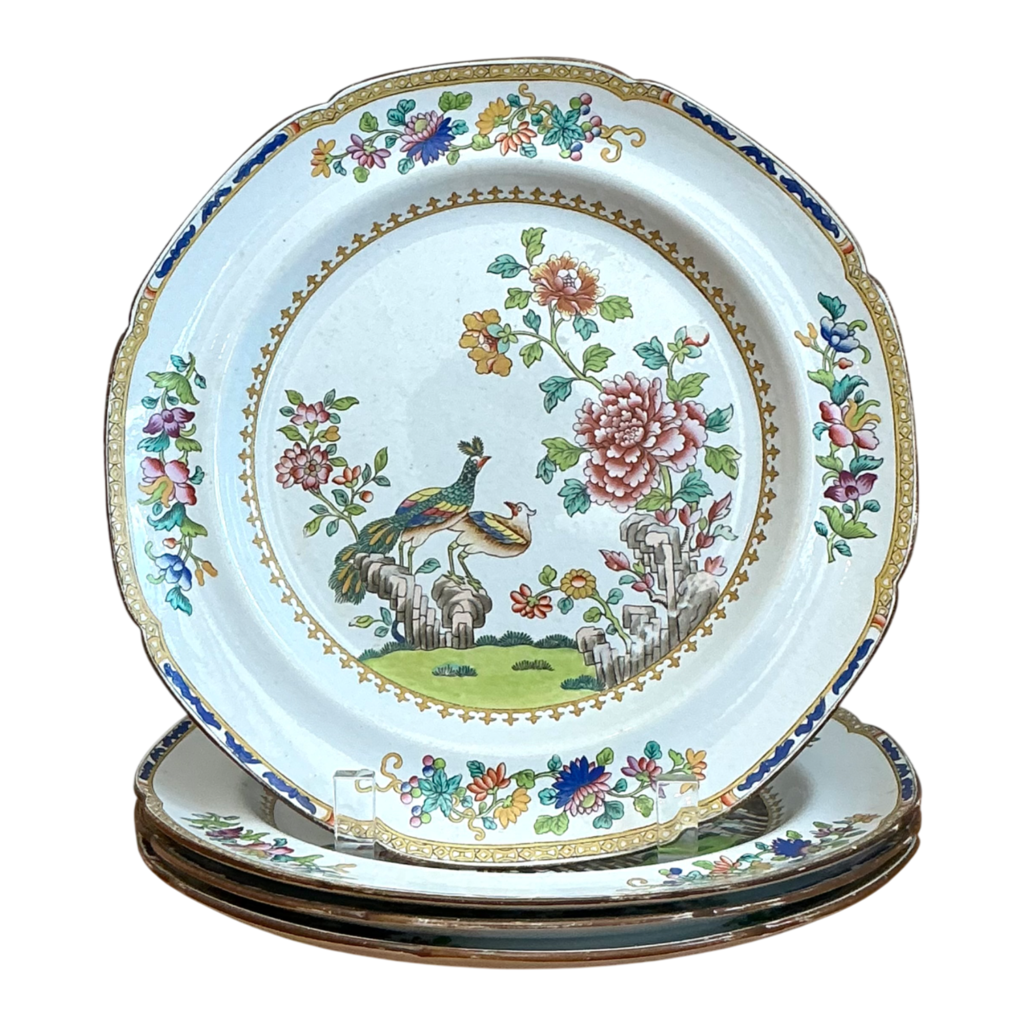 Vintage Spode New Stone Floral Plates - Set of 4 — additional photo 1