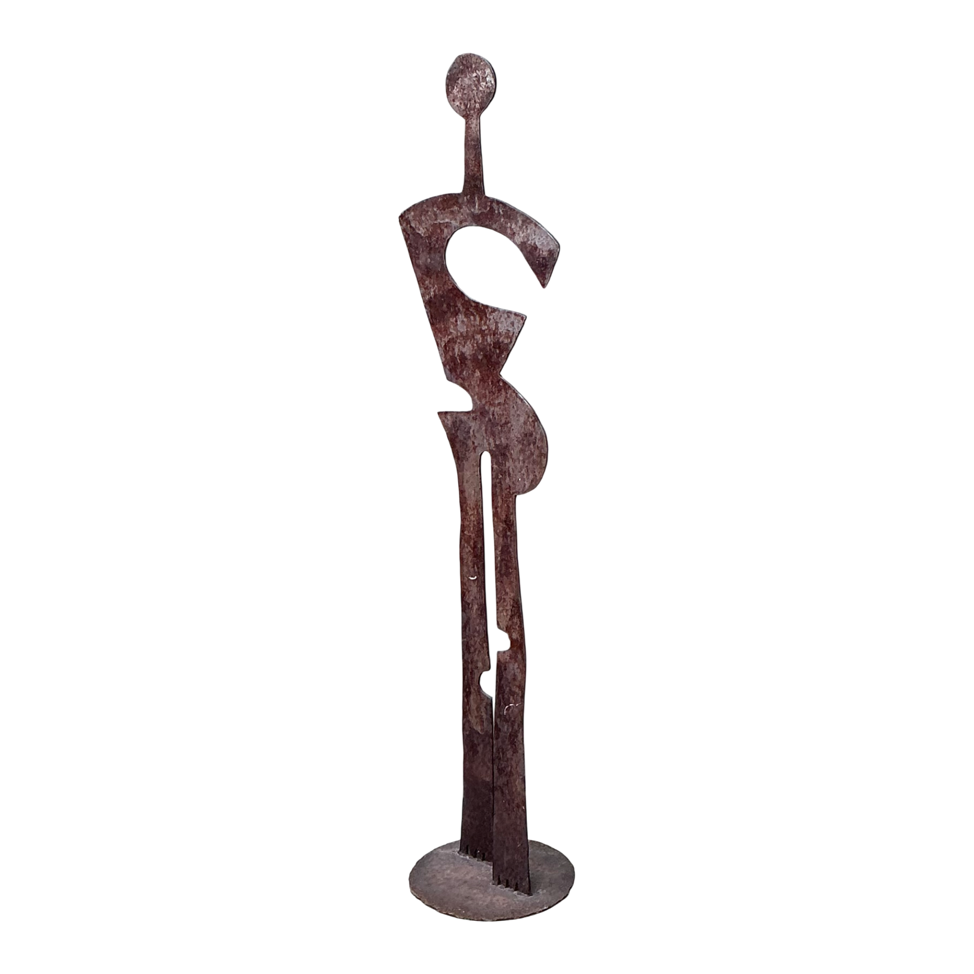 Vintage Patinated Abstract Metal Sculpture