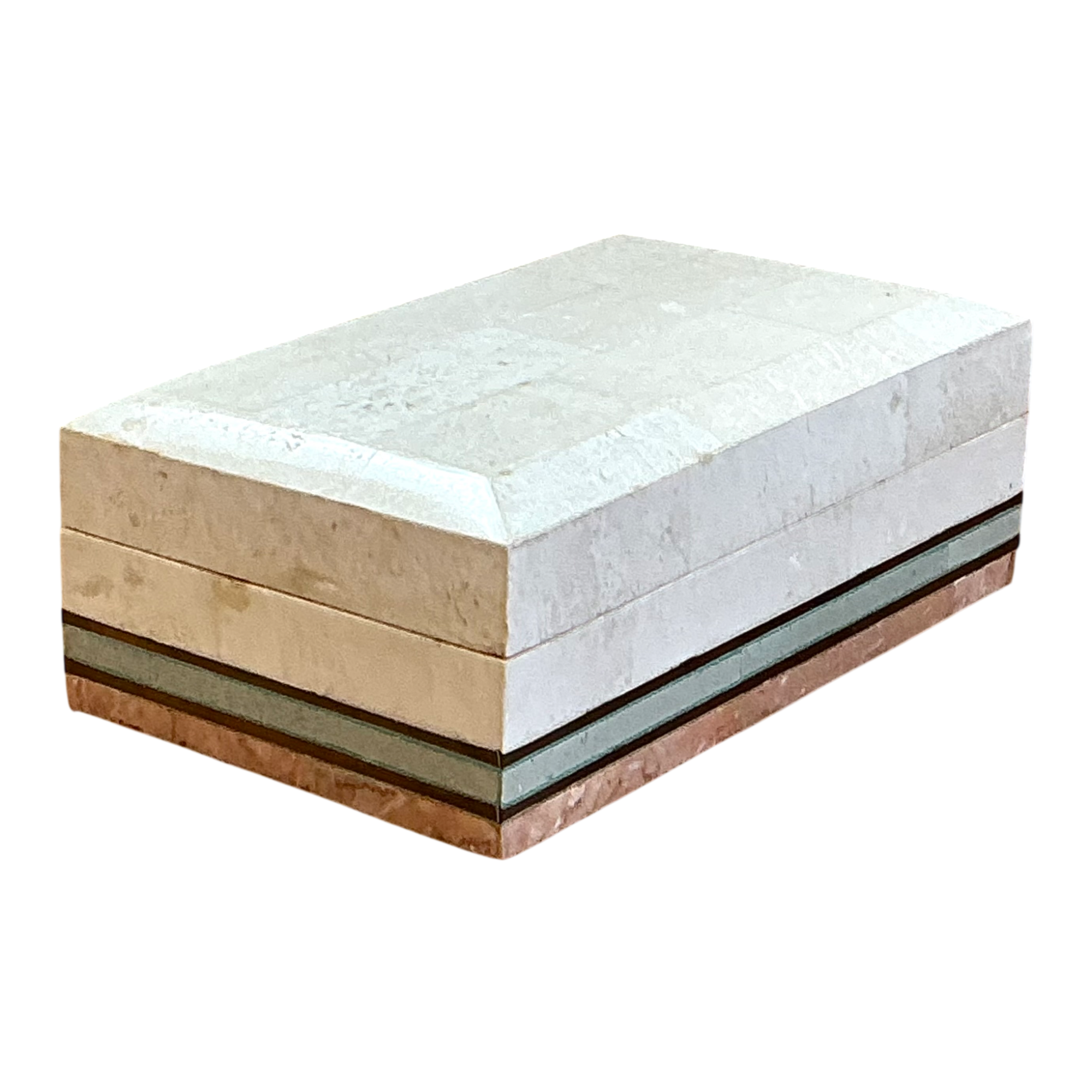Vintage Multicolor Tessellated Stone Box
