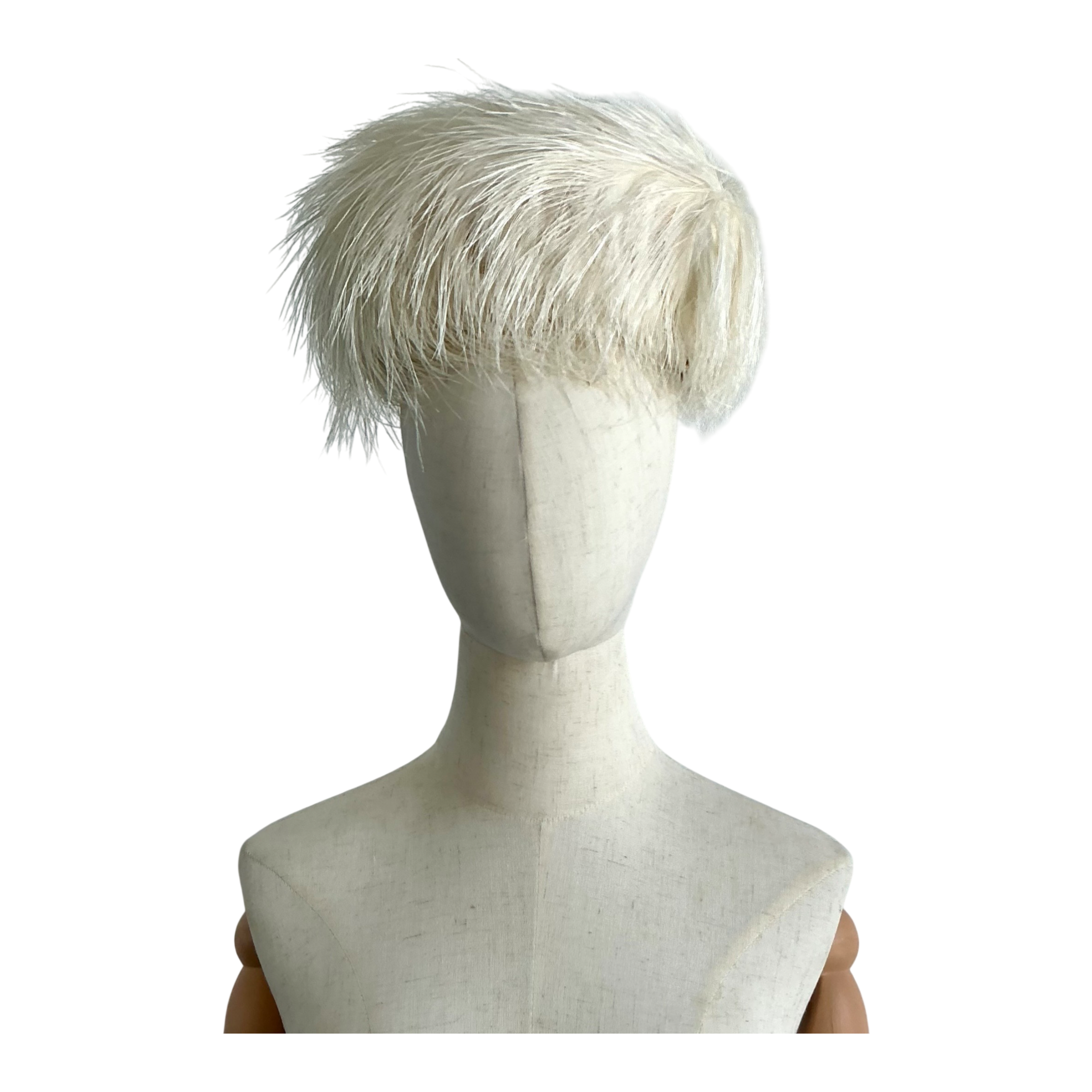 Vintage White Maribou Feather Hat — additional photo 1