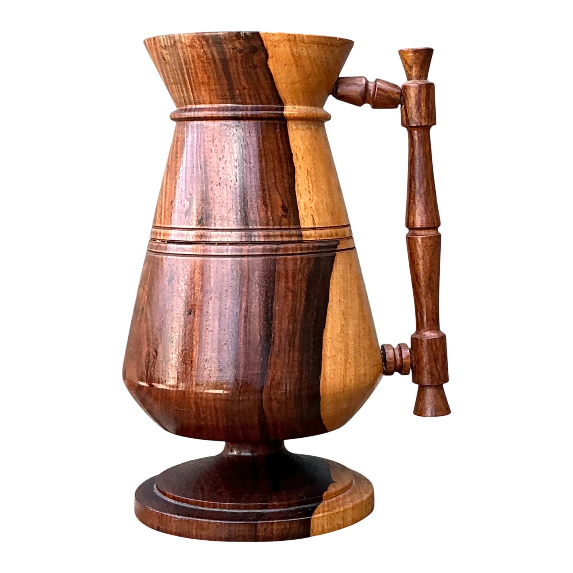 Vintage Turned Wood Pitcher — additional photo 1