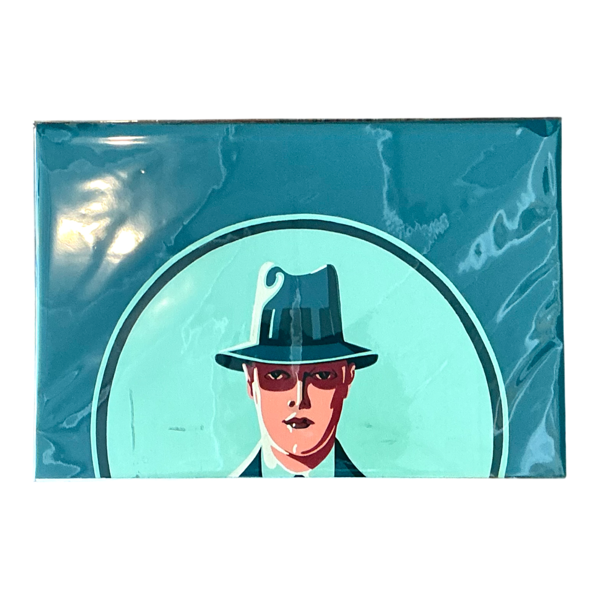 Vintage Figurative Painting of Man in Hat On Paper