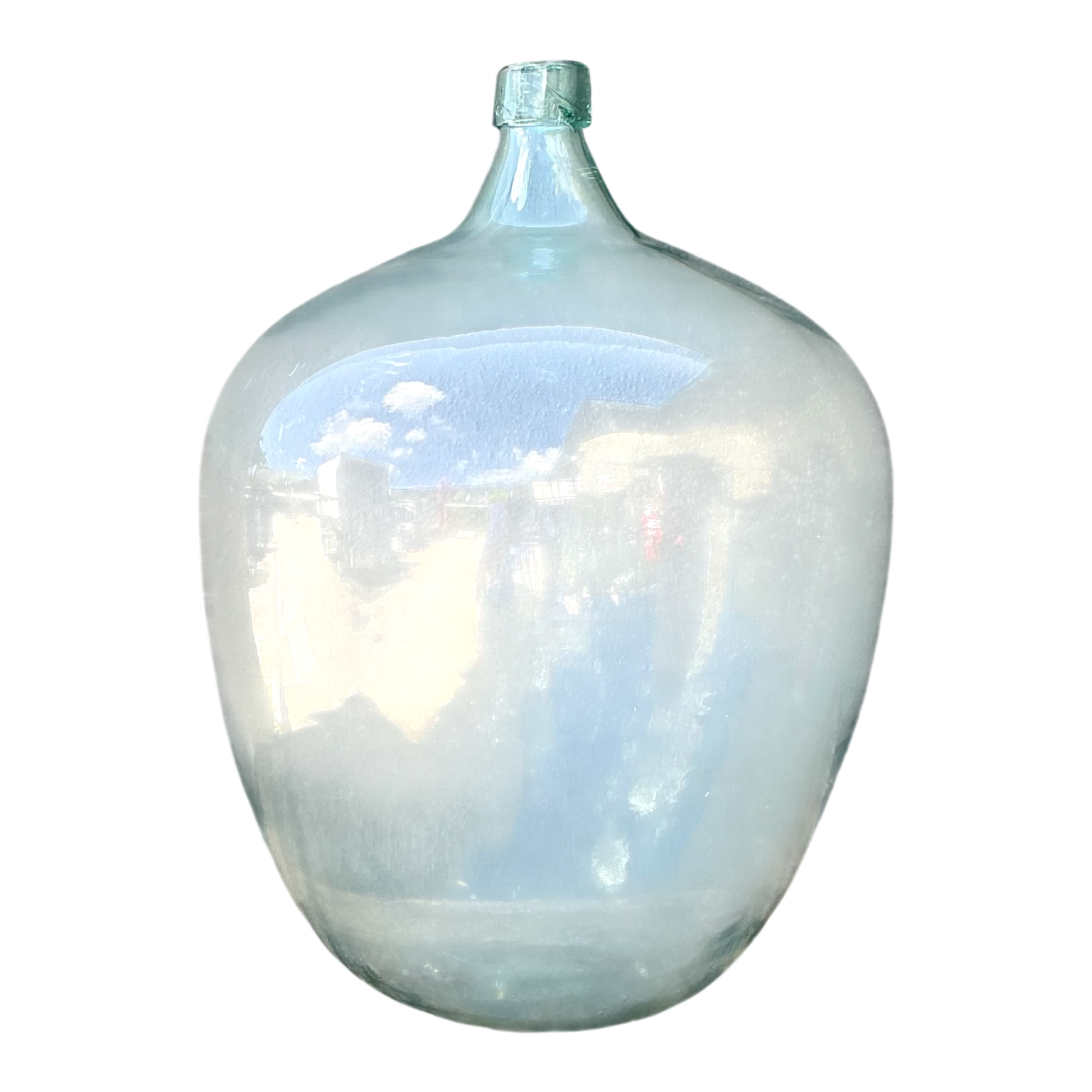 Vintage Monumental Glass Demijohn Bottle