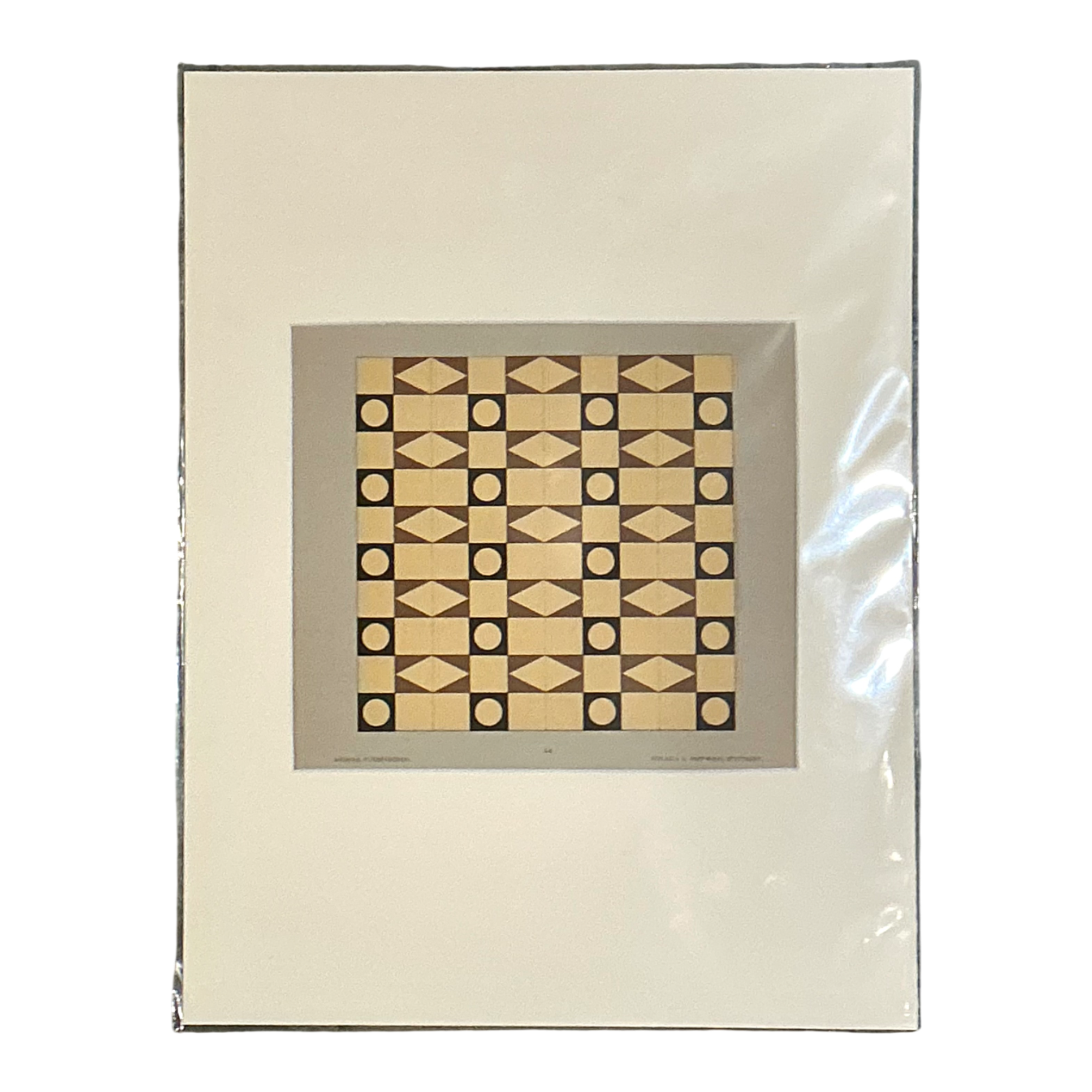 Vintage Mosaic Floor Tile Sample Serigraph — additional photo 1