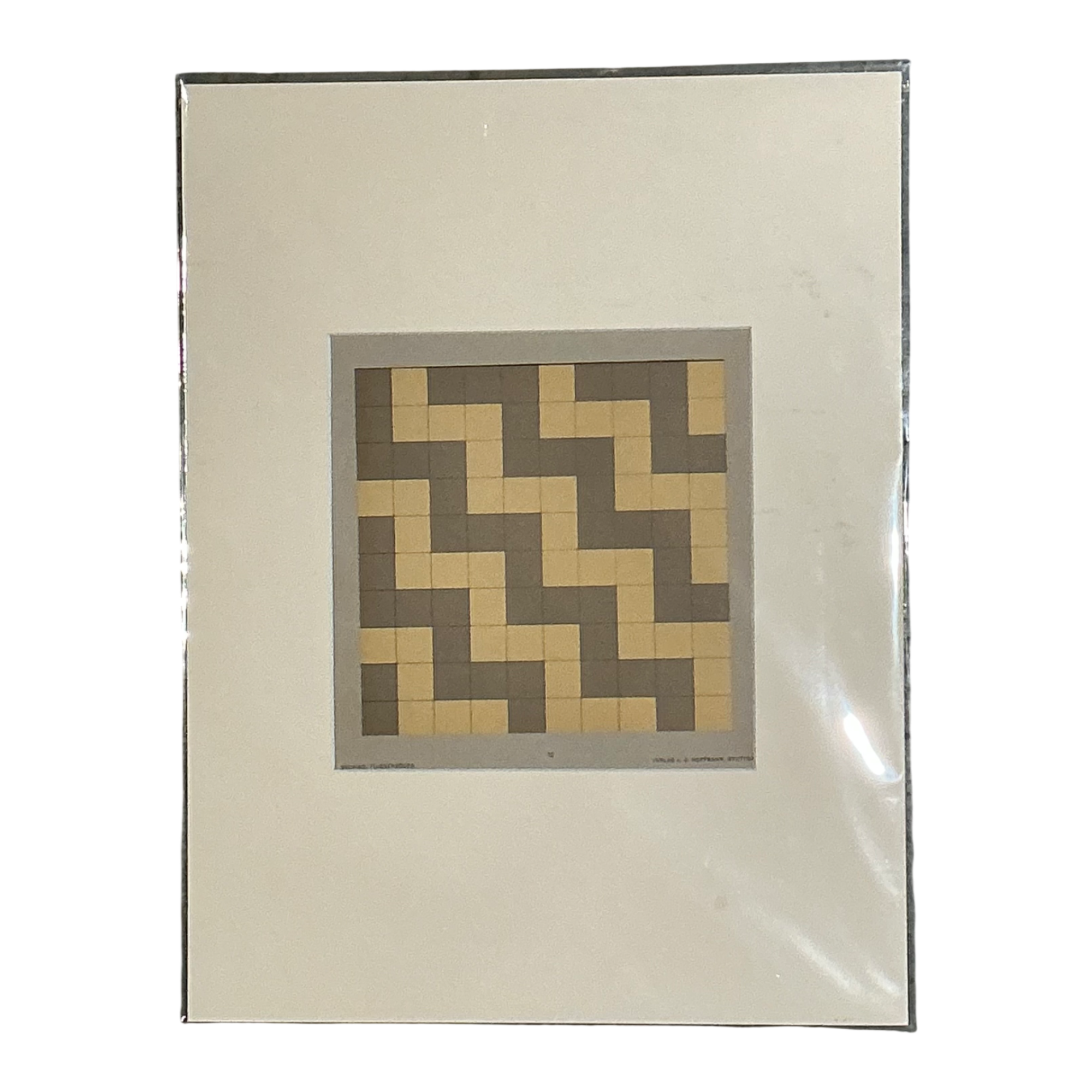Vintage Geometric Tile Pattern Serigraph