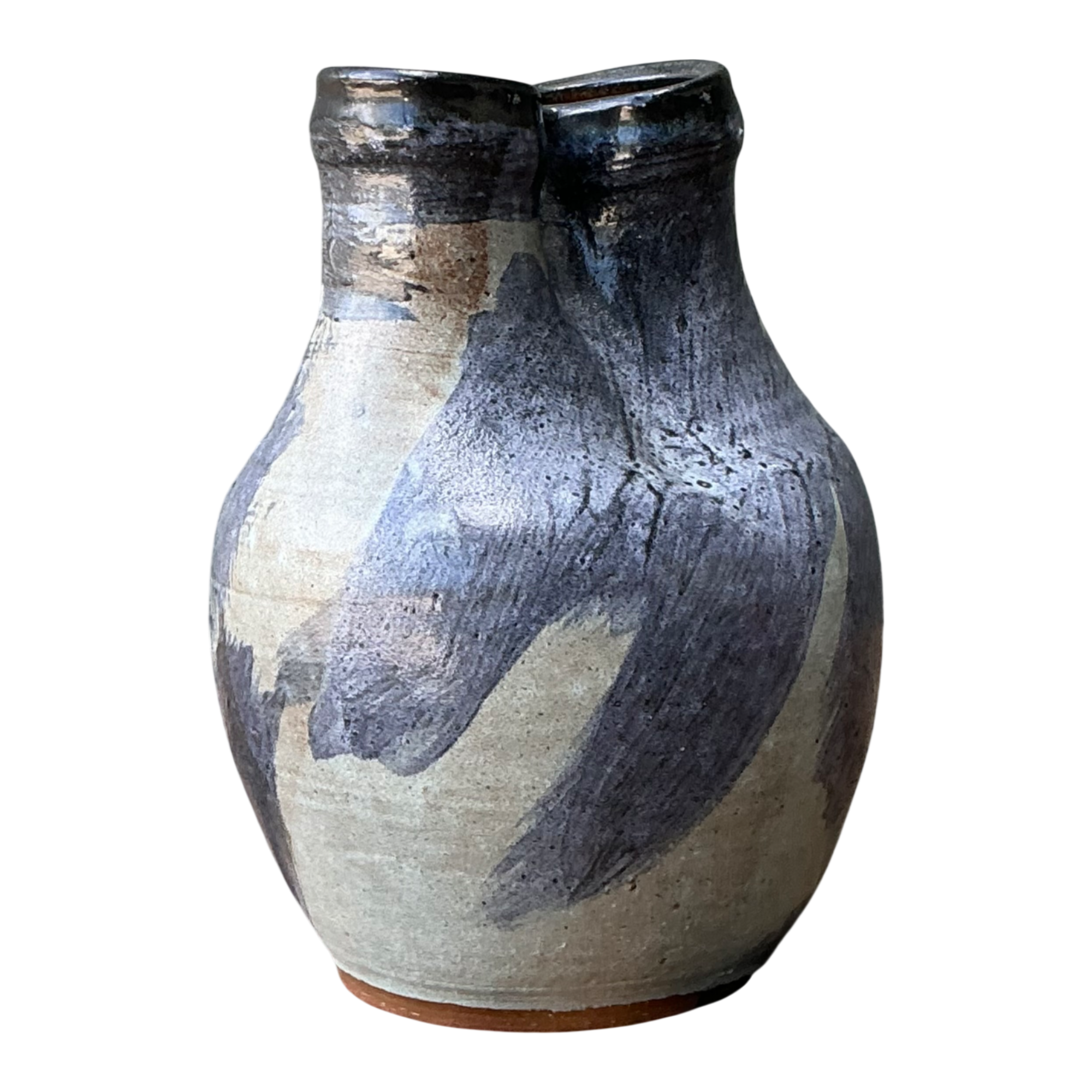 Vintage Double Neck Ceramic Vase — additional photo 1