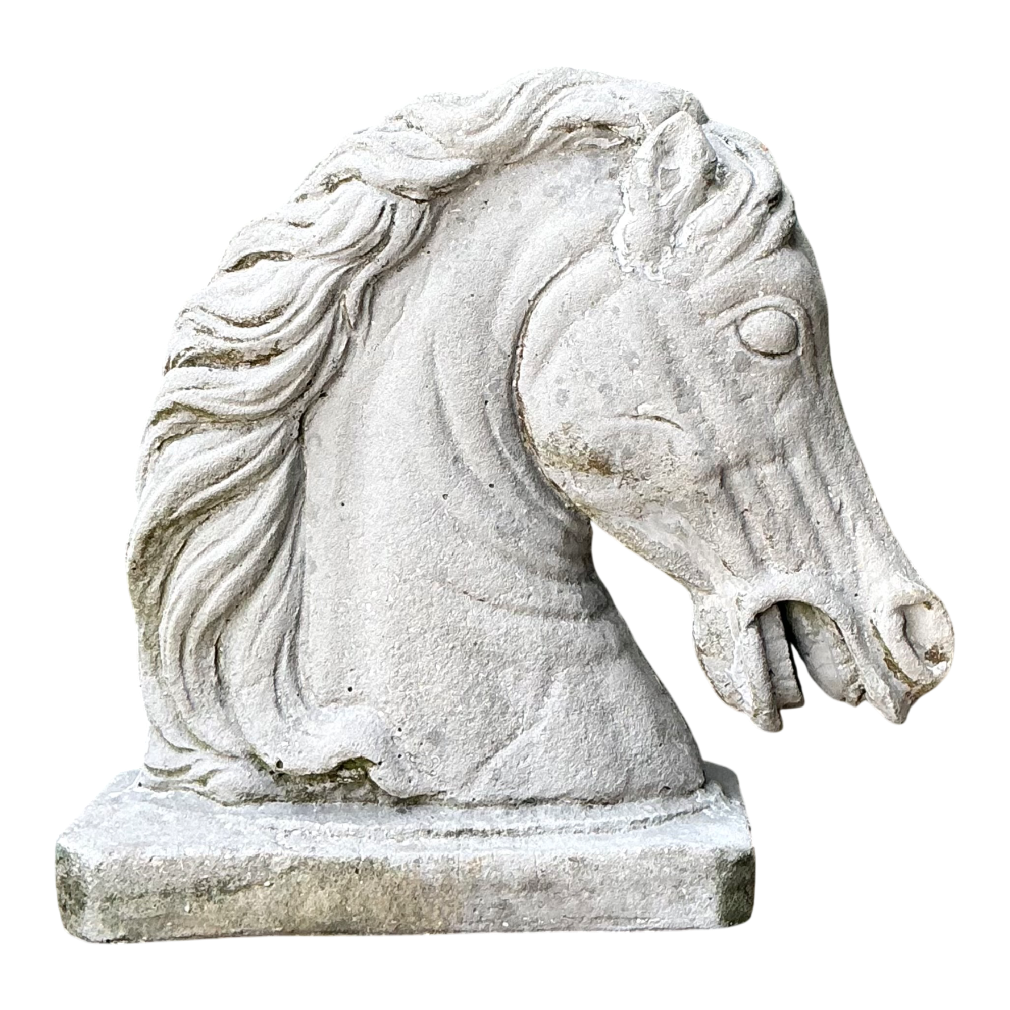 Vintage Cement Equestrian Bust — additional photo 1