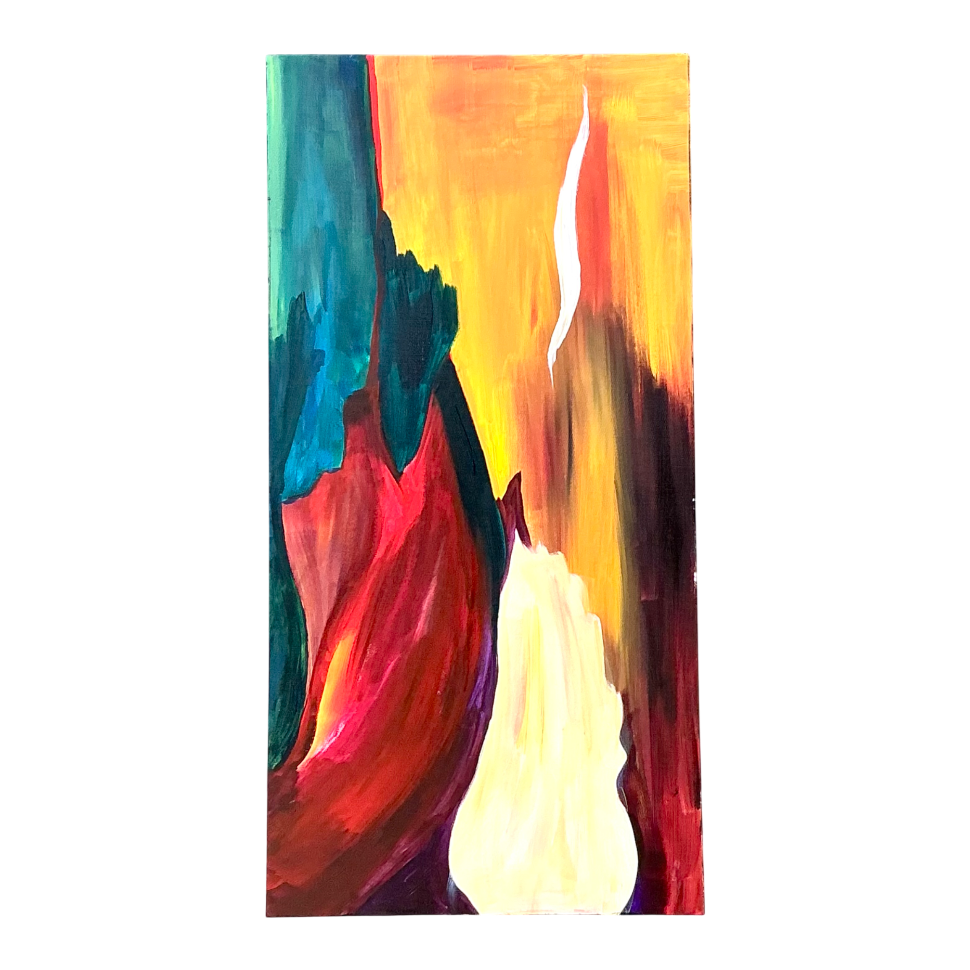 Vintage Abstract Expressionist Painting on Canvas — additional photo 1