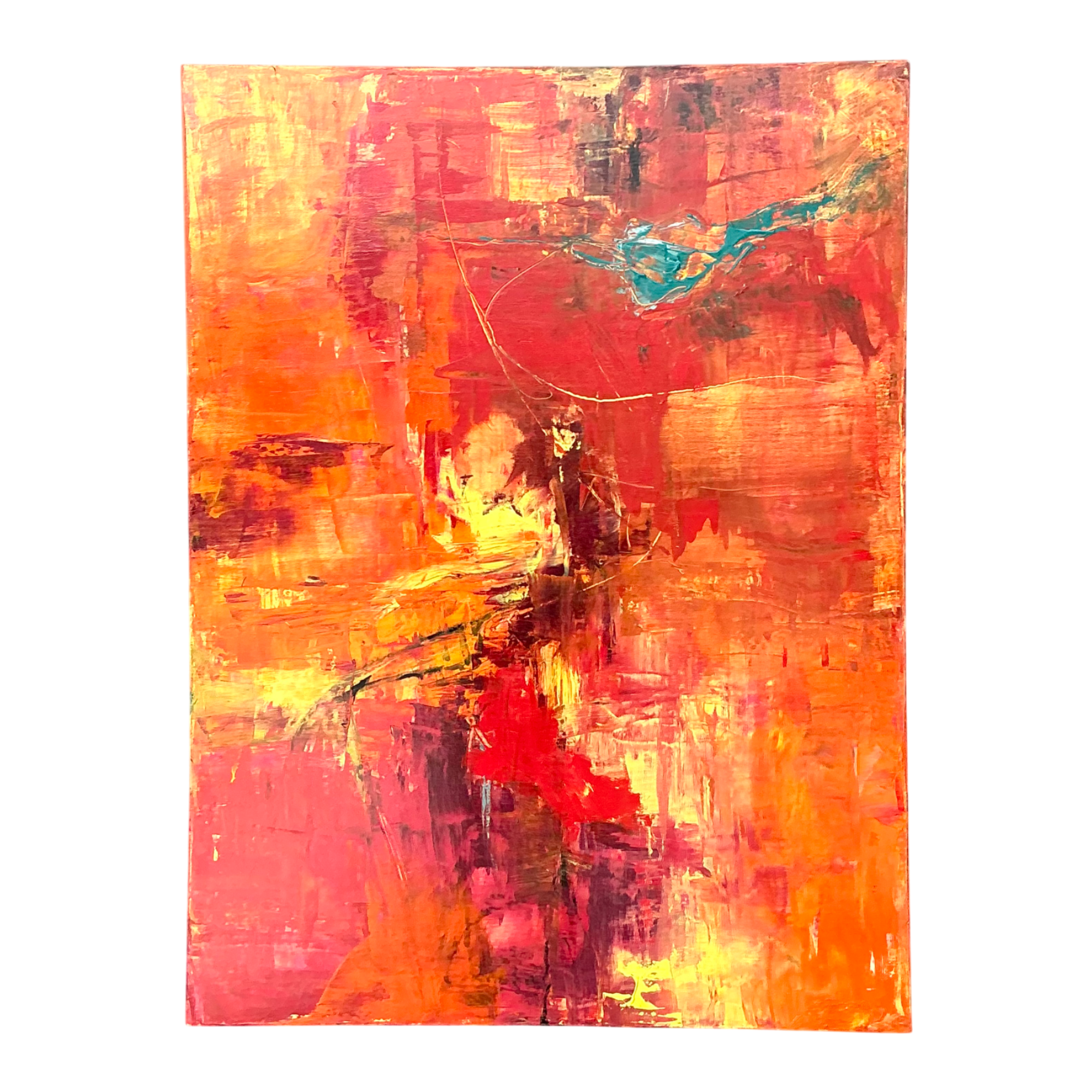 Vintage Abstract Expressionist Oil Painting on Canvas — additional photo 1