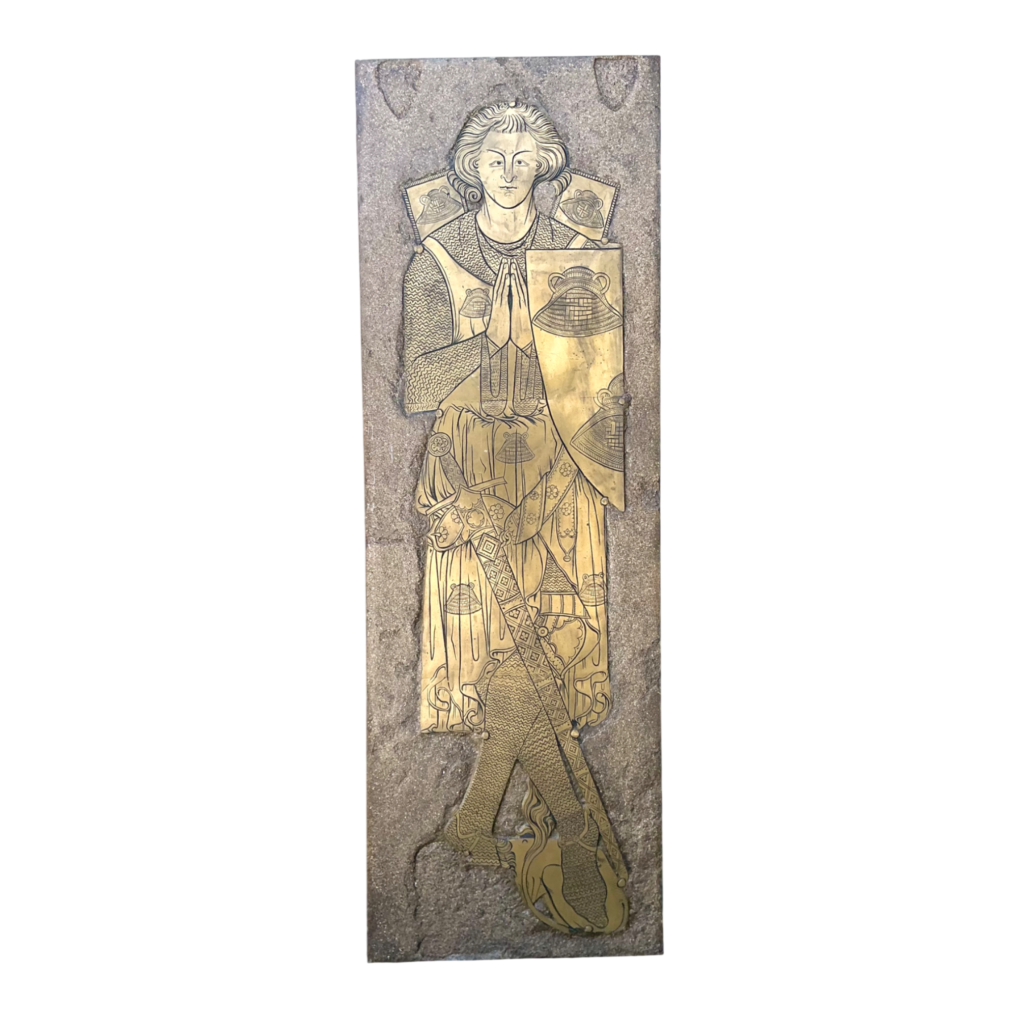Vintage Monumental Knight Brass Rubbing — additional photo 1