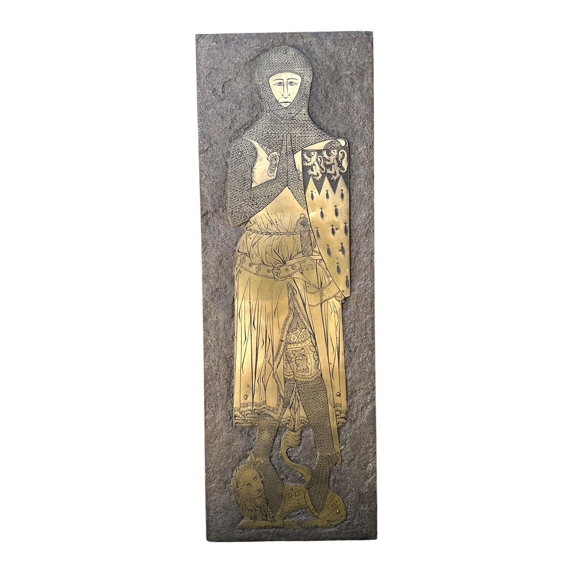 Vintage Monumental Knight Brass Rubbing
