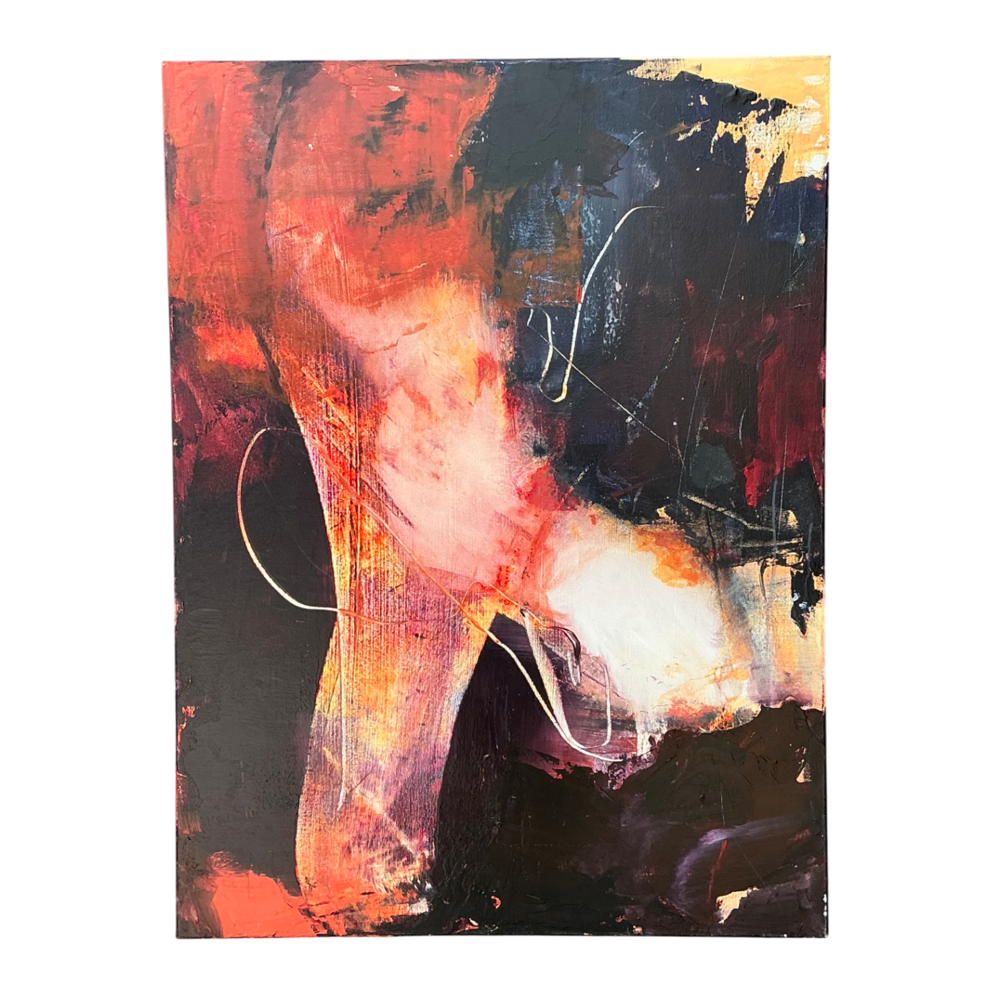 Vintage Abstract Expressionist Oil Painting on Canvas — additional photo 1