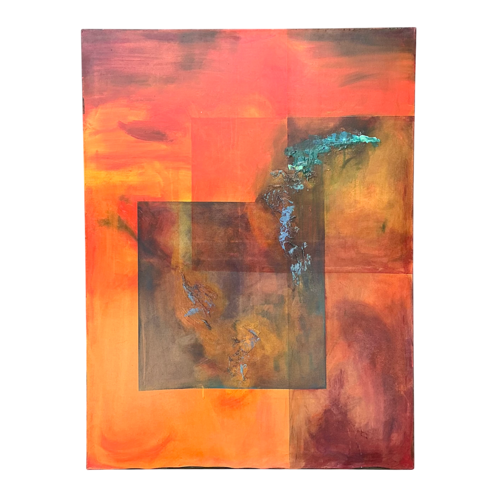 Vintage Abstract Expressionist Oil Painting on Canvas — additional photo 1