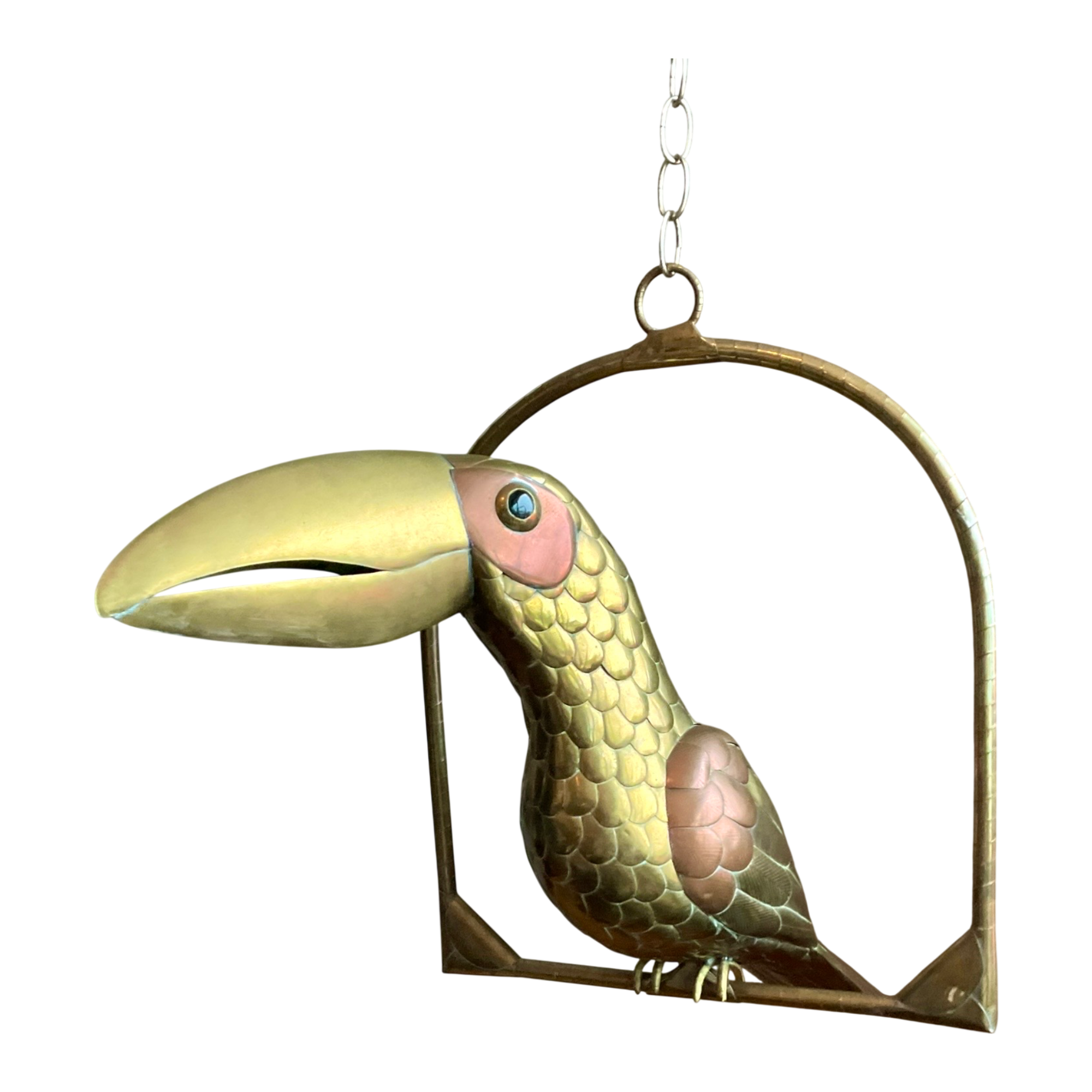 Vintage Metal Toucan Sculpture After Sergio Bustamante — additional photo 1