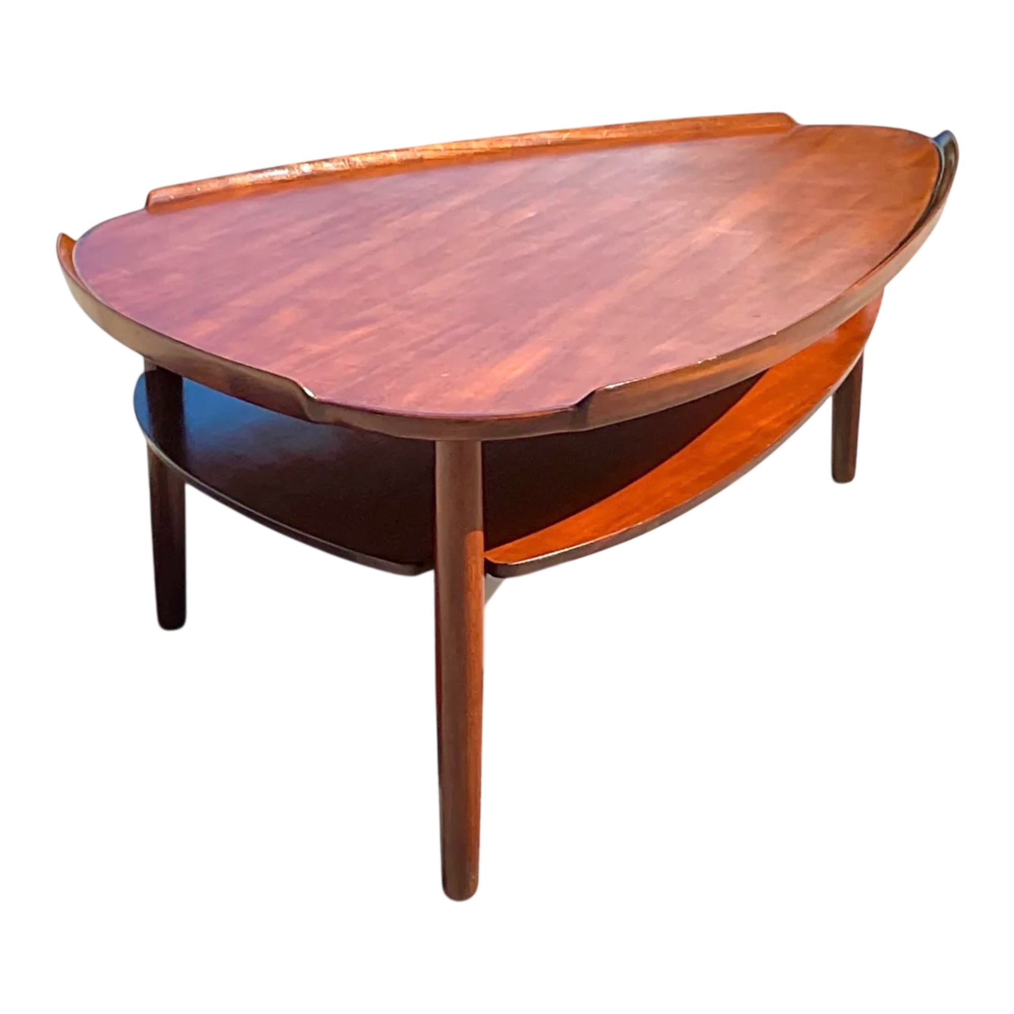 Vintage MCM Swedish Yngve Ekstrom Teak Surfboard Coffee Table