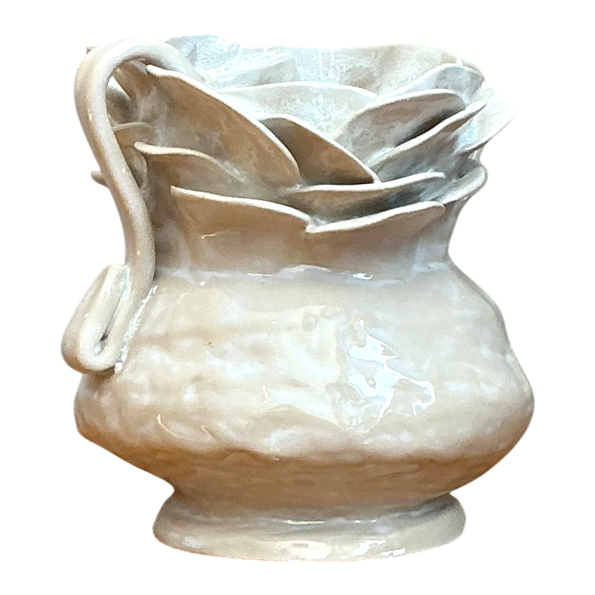 Vintage Handcrafted Ceramic Vase - Detail view