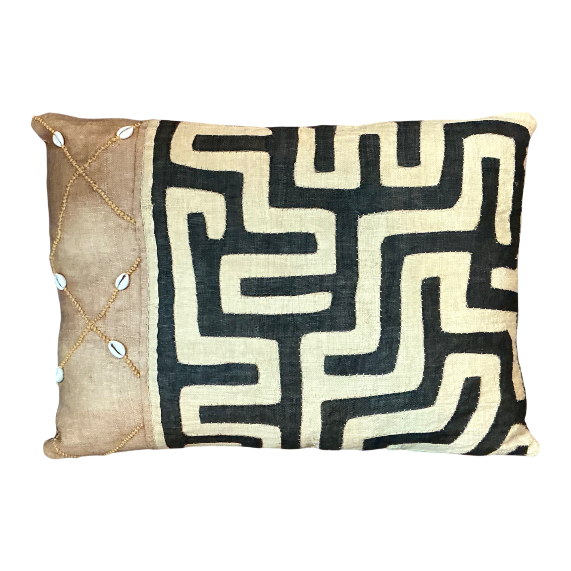 Vintage Mudcloth Pattern Pillow - Detail view