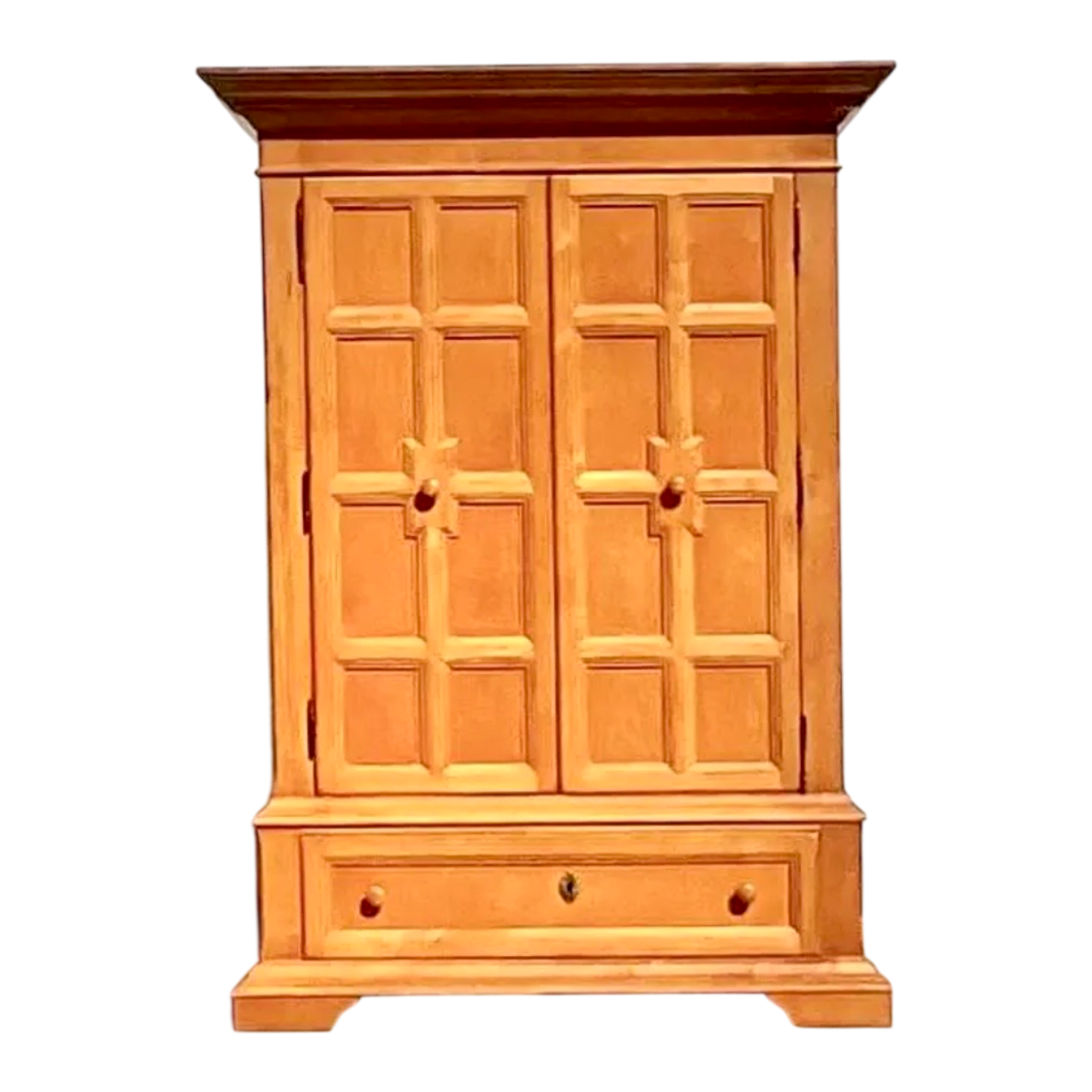 Vintage Drexel Pine Armoire Cabinet