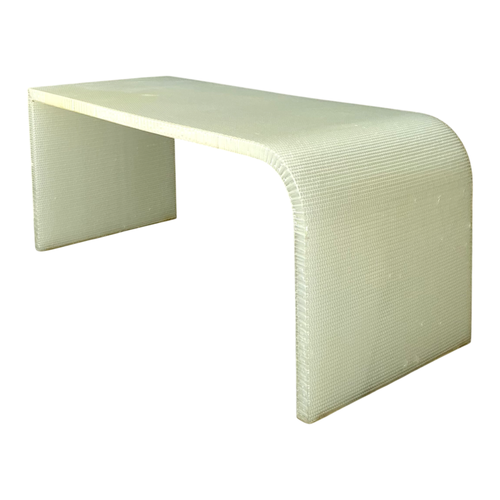 Vintage Cast Polymer Panelite Waterfall Desk After Rem Koolhaas