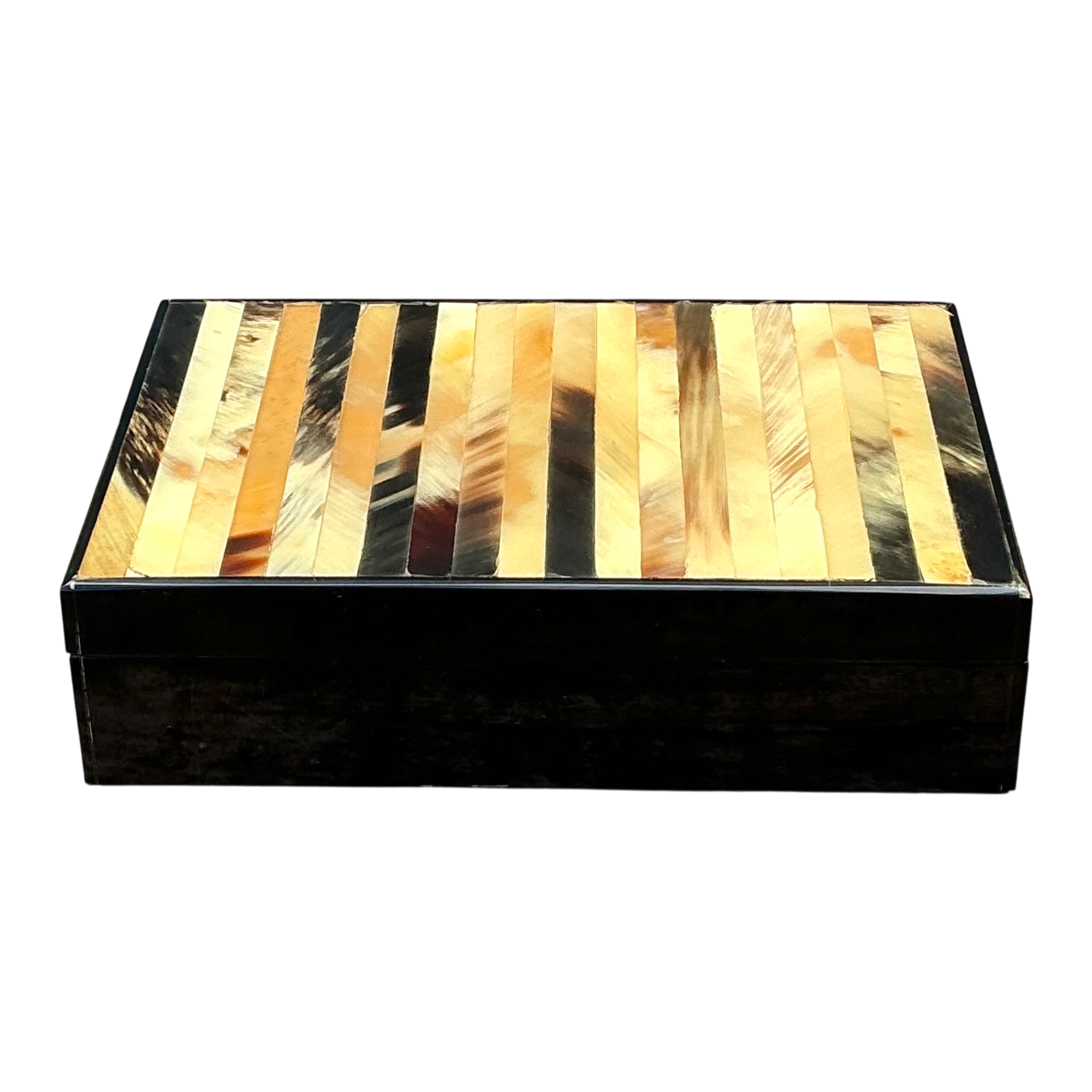 Vintage Horn and Wood Decorative Box — additional photo 1